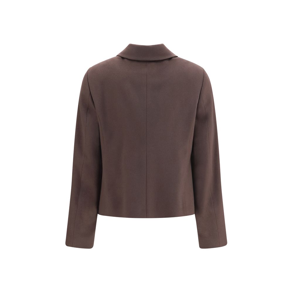 Lardini Brown Wool Oves Aries Full-Length Women's Jacket