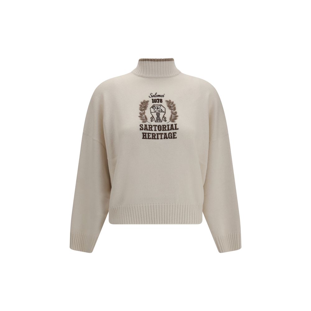Brunello Cucinelli White Cashmere Women's Sweater