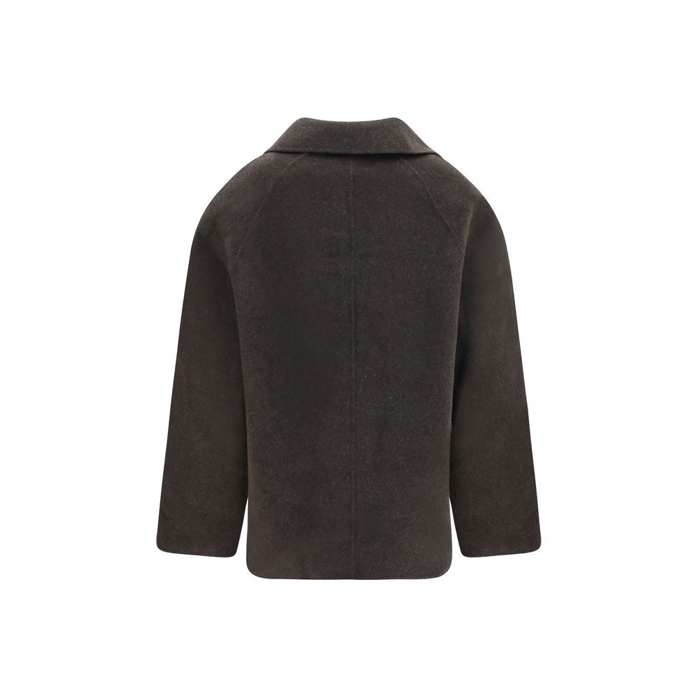 Loulou De Saison Brown Wool Oves Aries Full-Length Women's Jacket