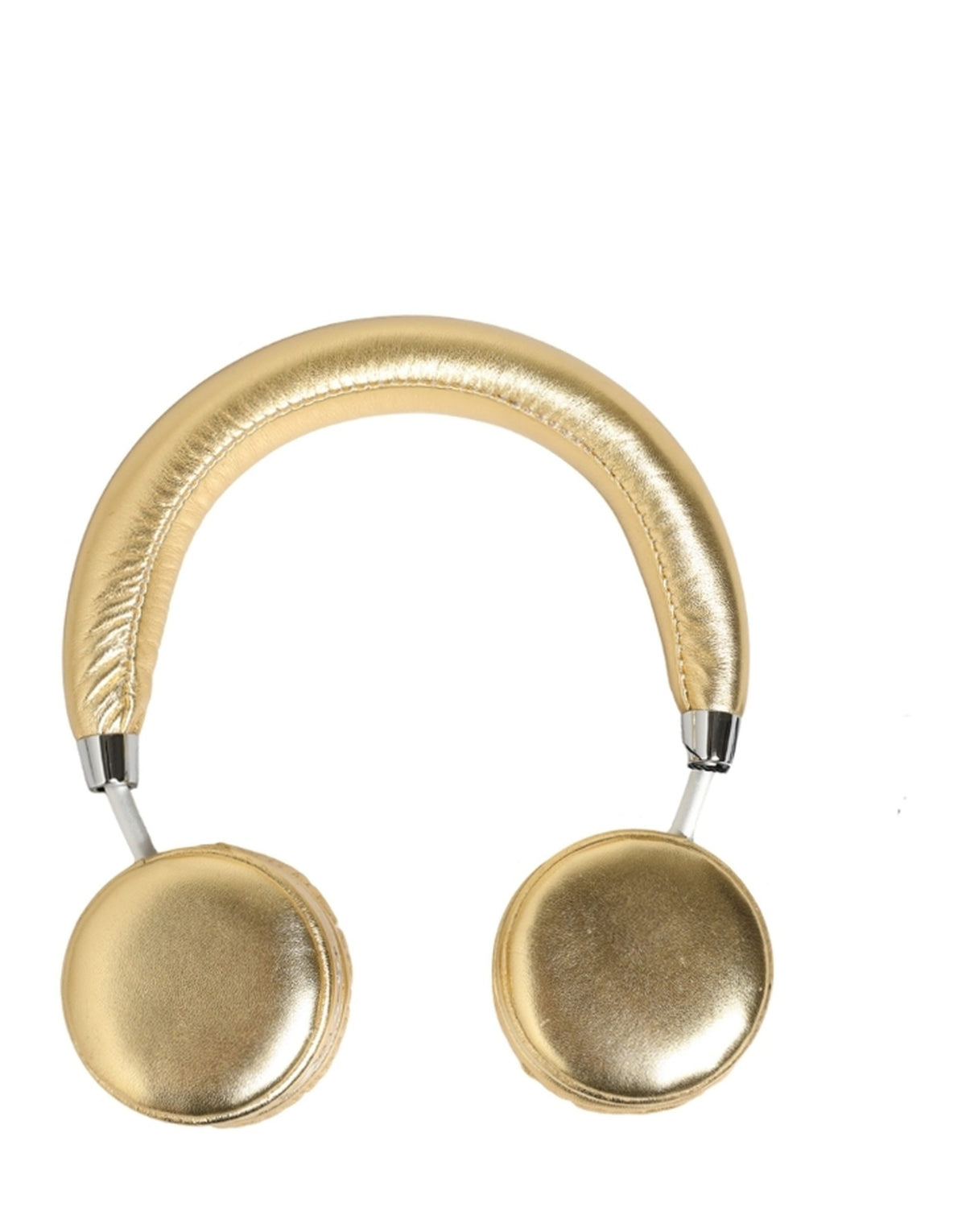 Dolce & Gabbana Women Gold Leather Wireless On-Ear Headset Women's Headphones
