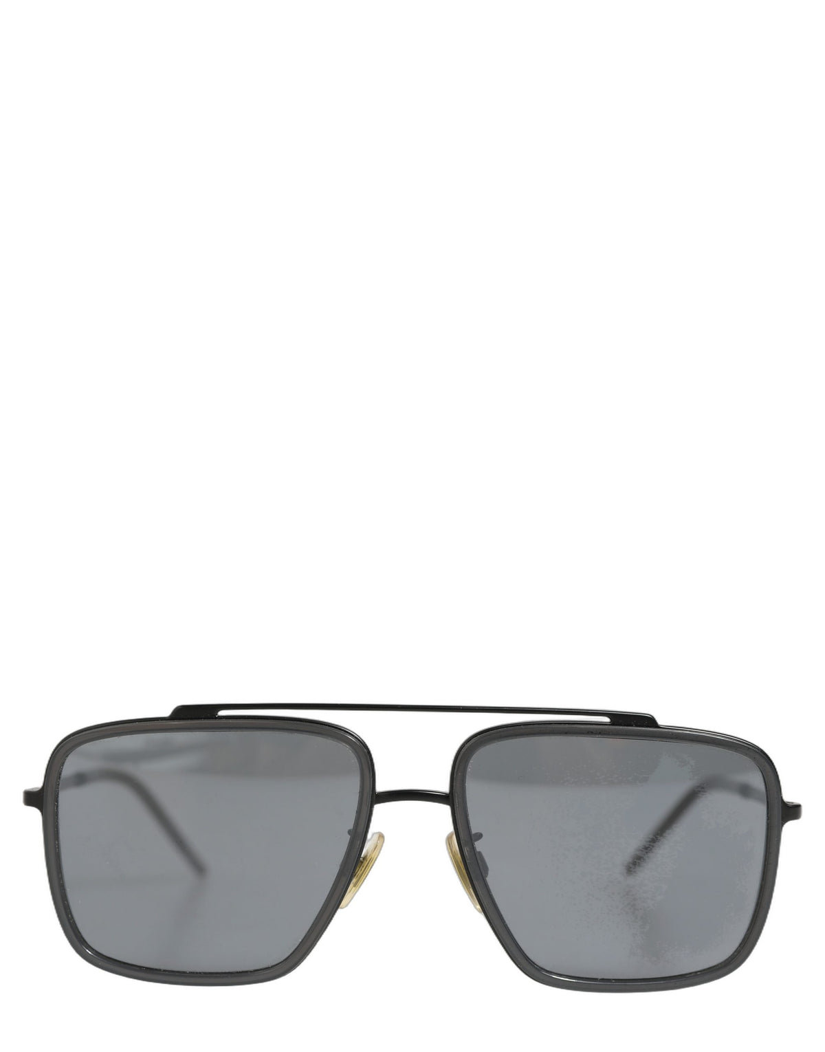 Dolce & Gabbana Women DG2262 Black Metal Square Frame Eyewear Women's Sunglasses (Pre-Owned)