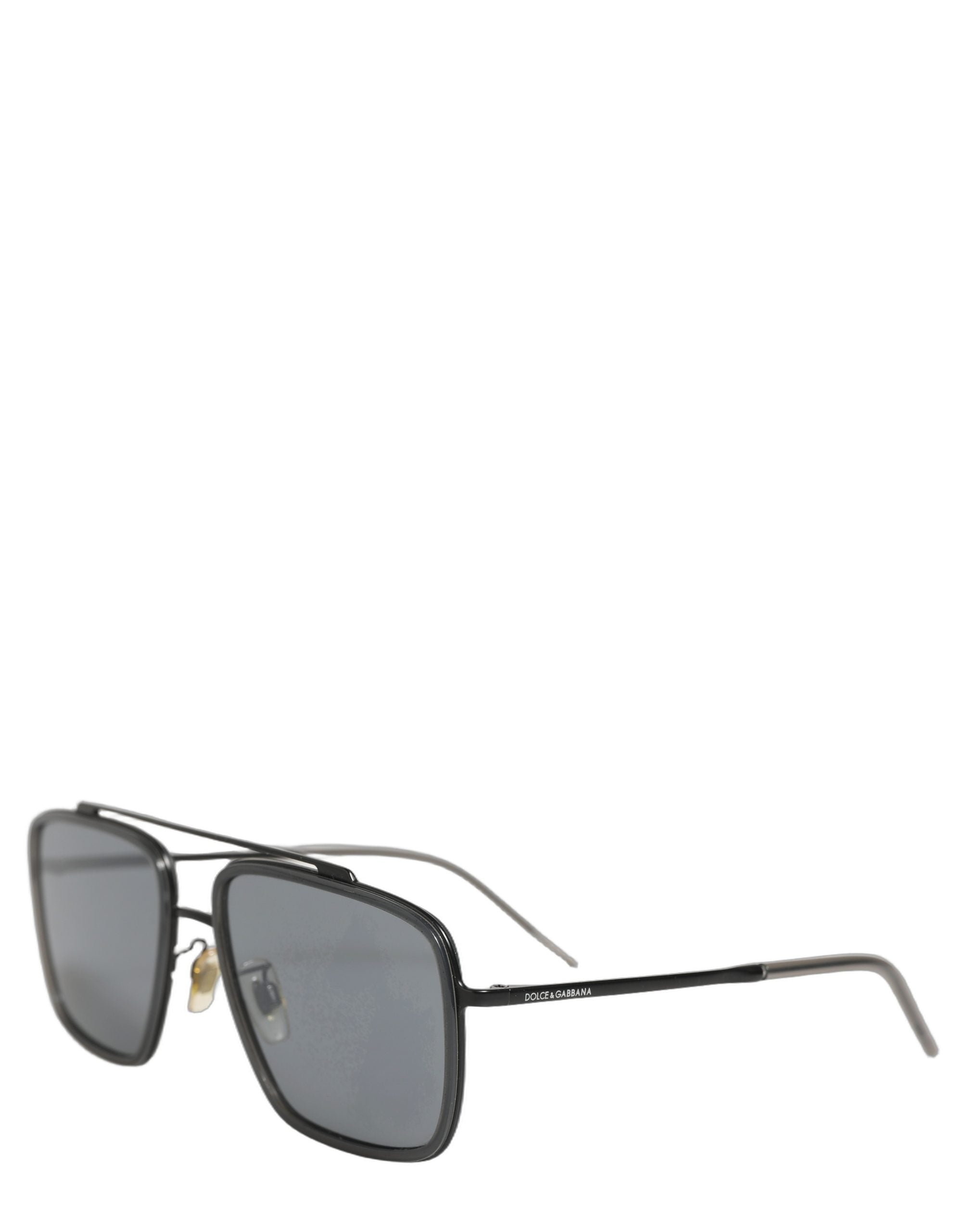 Dolce & Gabbana Women DG2262 Black Metal Square Frame Eyewear Women's Sunglasses (Pre-Owned)