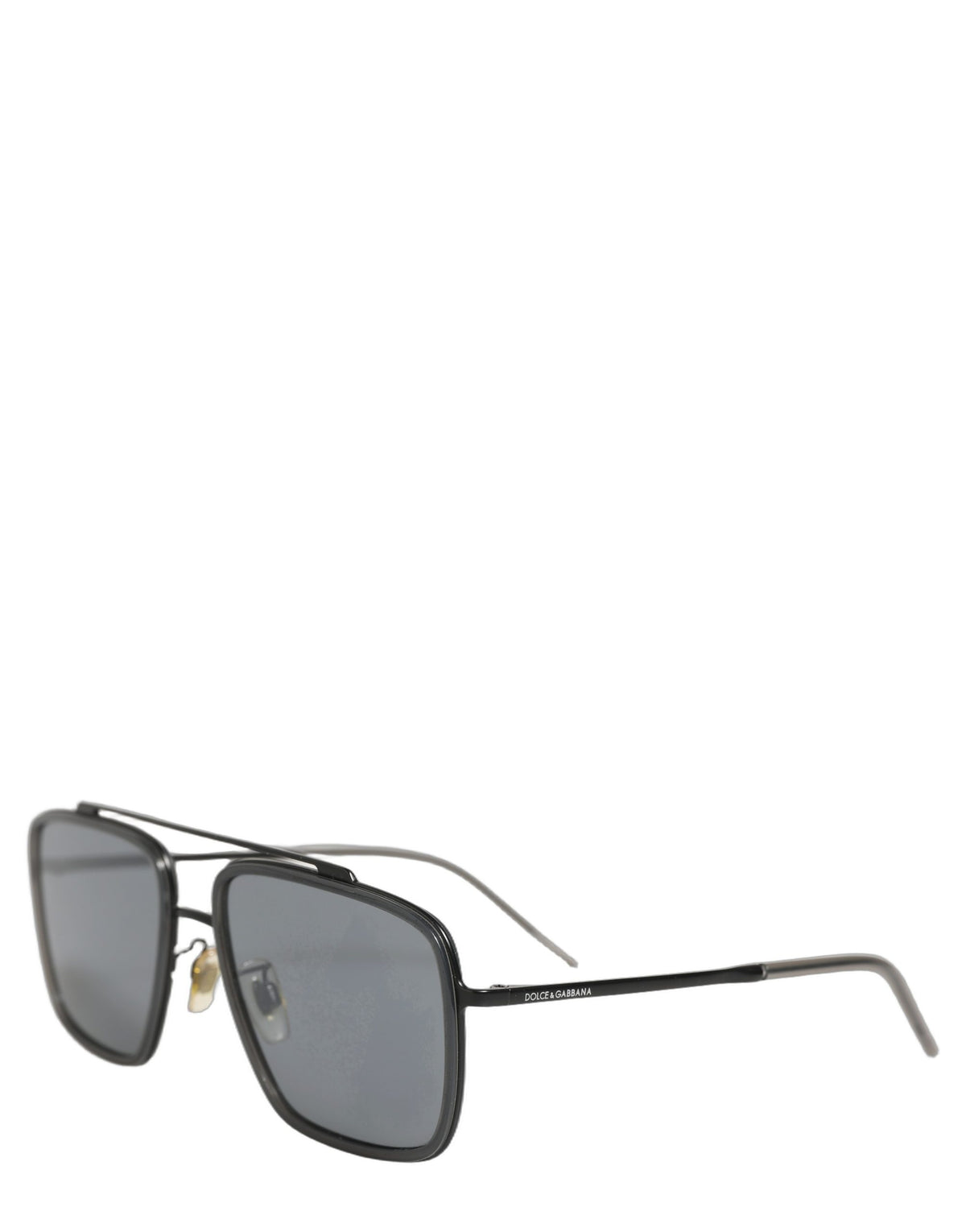 Dolce & Gabbana Women DG2262 Black Metal Square Frame Eyewear Women's Sunglasses (Pre-Owned)