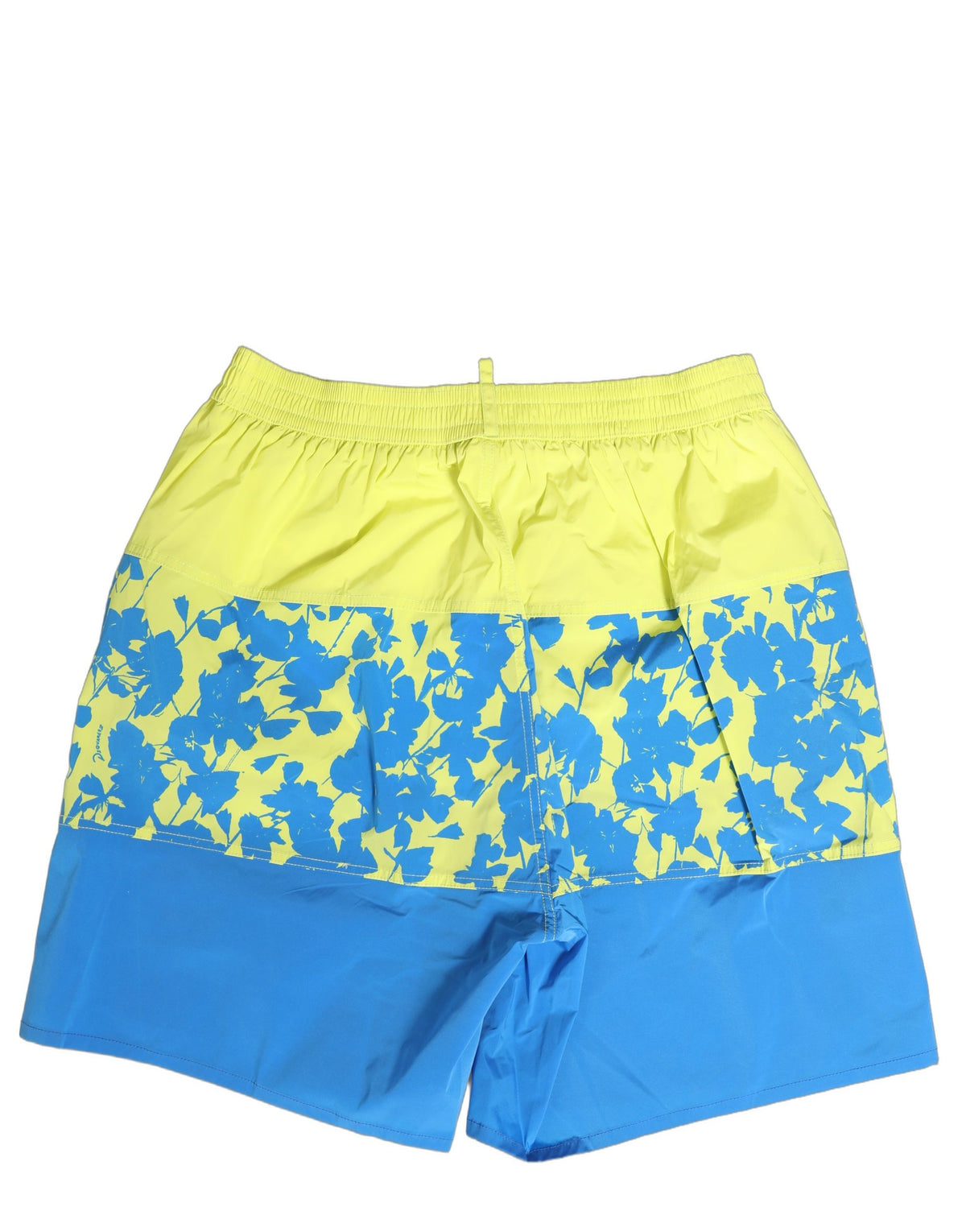 Dsquared² Blue Yellow Floral Boxer Shorts Beachwear Men's Swimwear