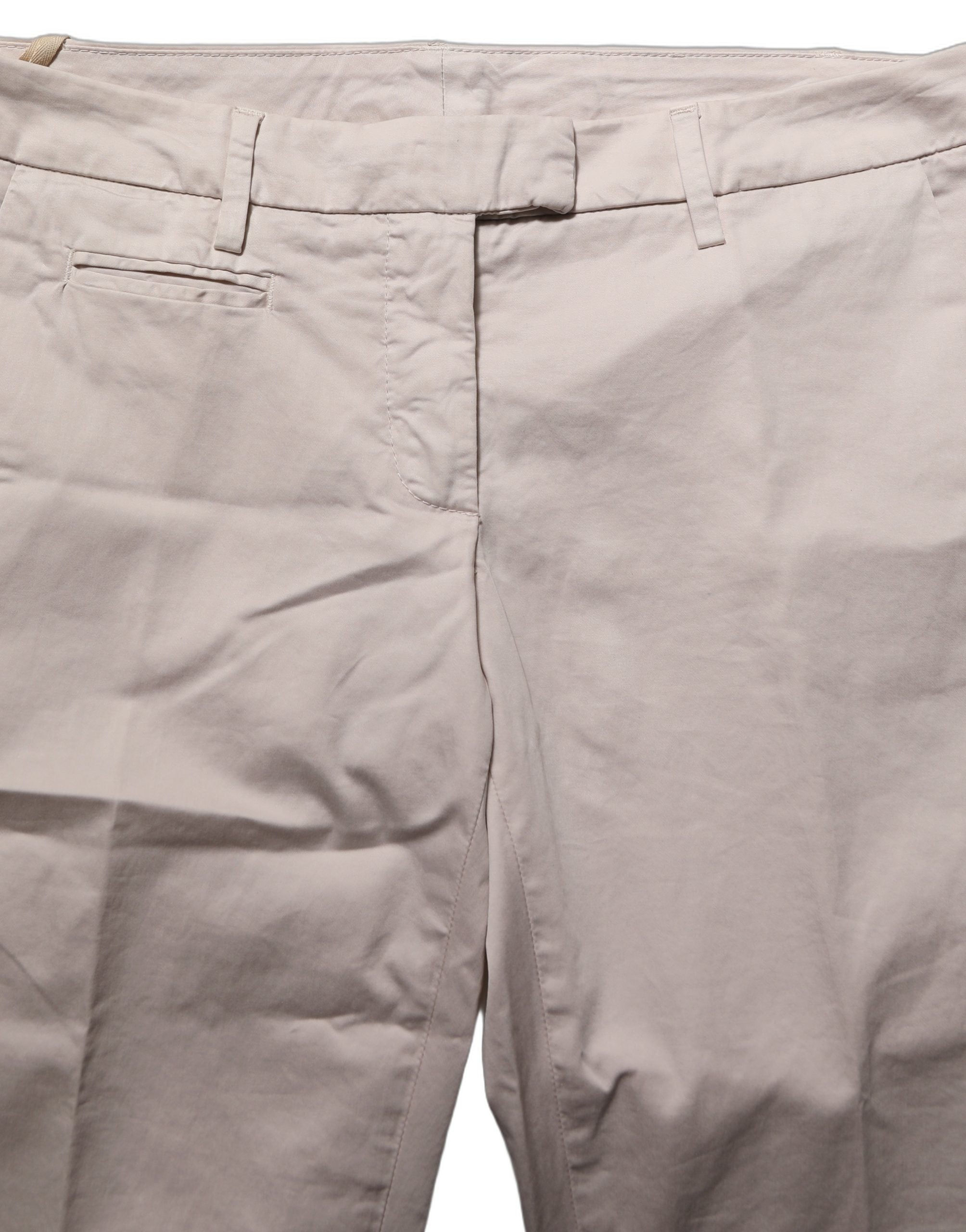 Dondup Beige Low Waist Tapered Women Cropped Trousers Women's Pants