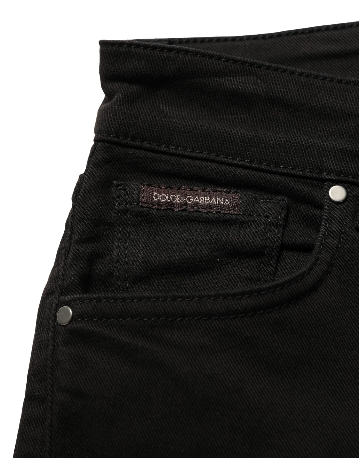 Dolce & Gabbana Black Cotton Stretch Skinny Denim Women's Jeans