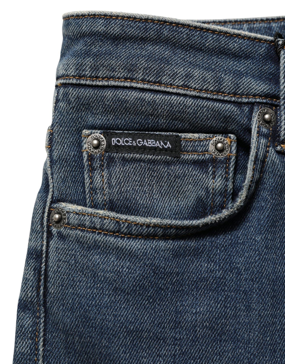 Dolce & Gabbana Blue Cotton Stretch Skinny Denim Trouser Women's Jeans