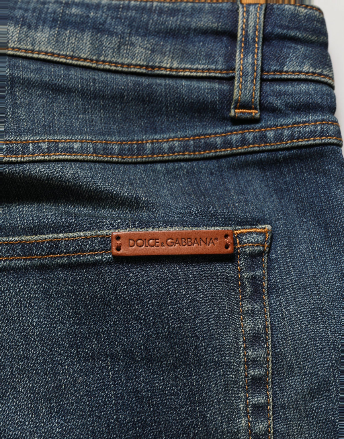 Dolce & Gabbana Blue Cotton Stretch Skinny Denim Women's Jeans