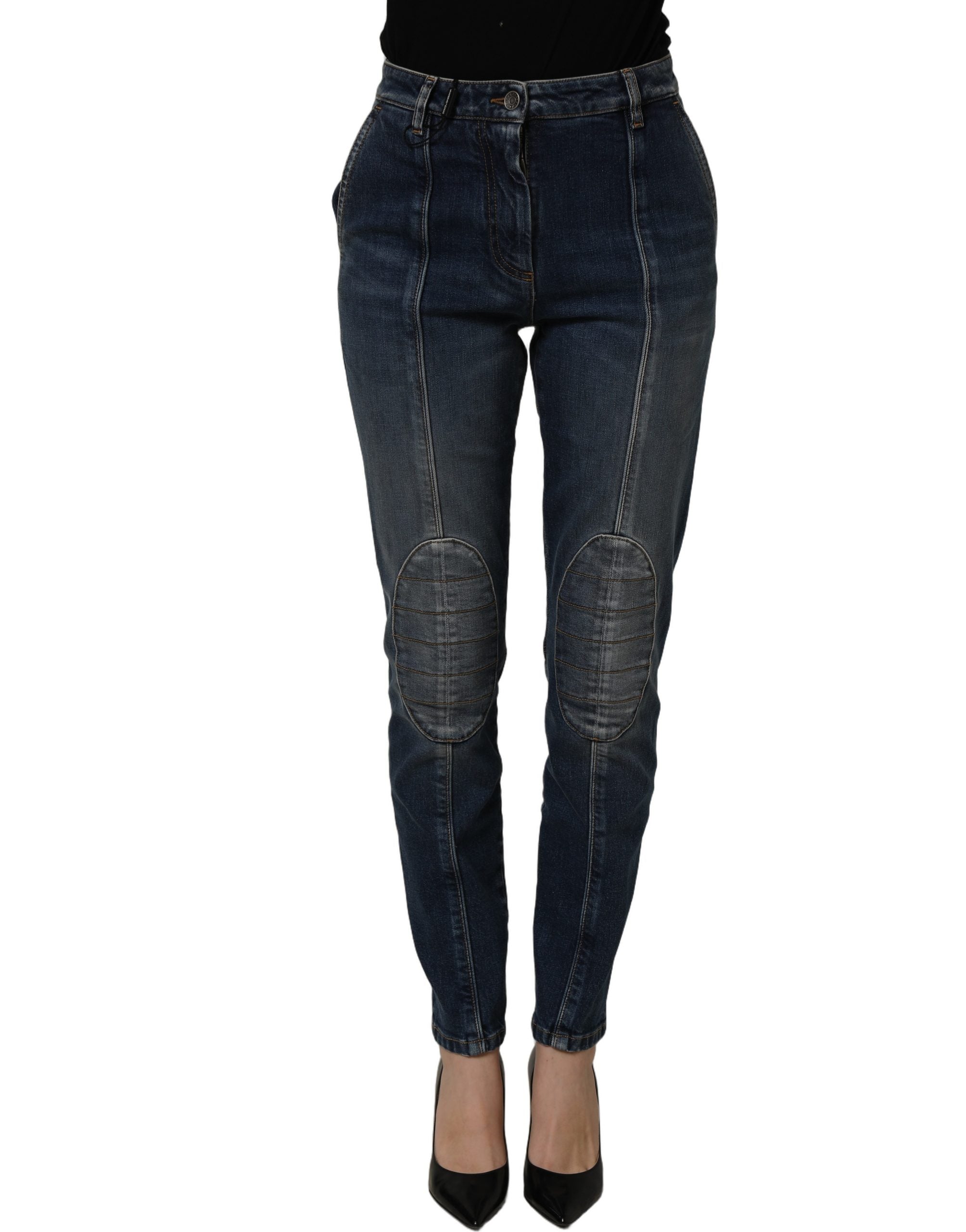 Dolce & Gabbana Dark Blue Cotton Stretch Skinny Denim Women's Jeans