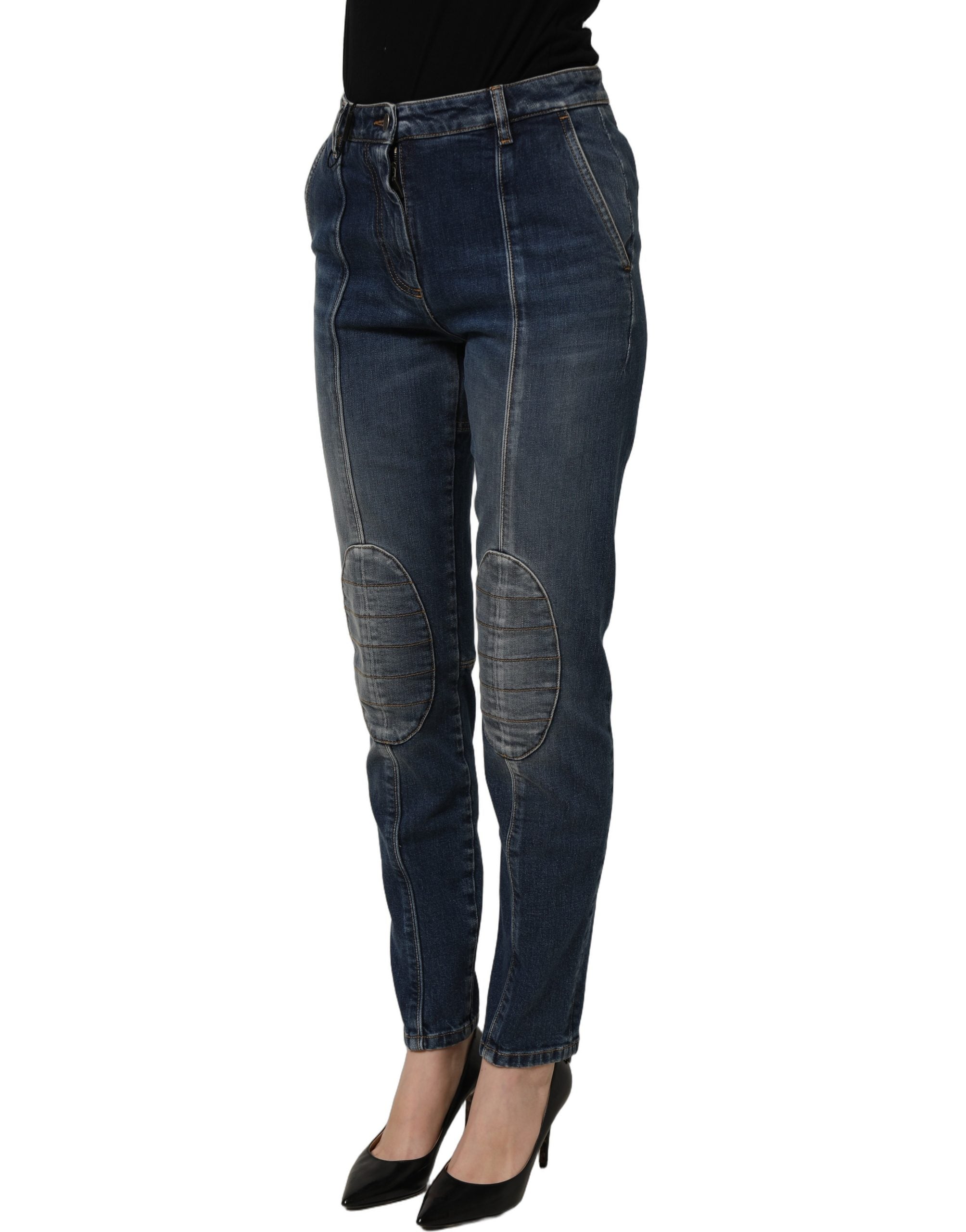 Dolce & Gabbana Dark Blue Cotton Stretch Skinny Denim Women's Jeans