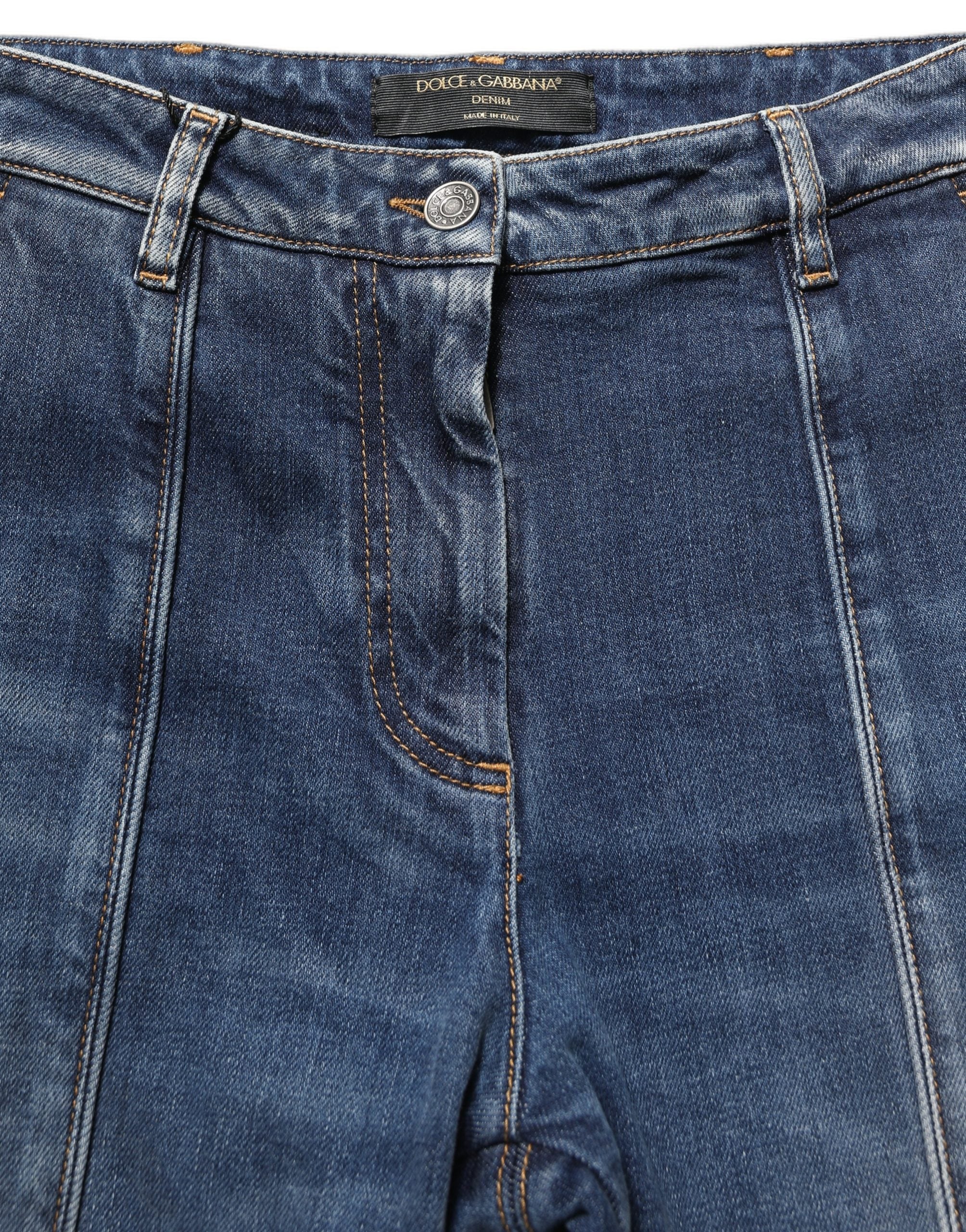 Dolce & Gabbana Dark Blue Cotton Stretch Skinny Denim Women's Jeans