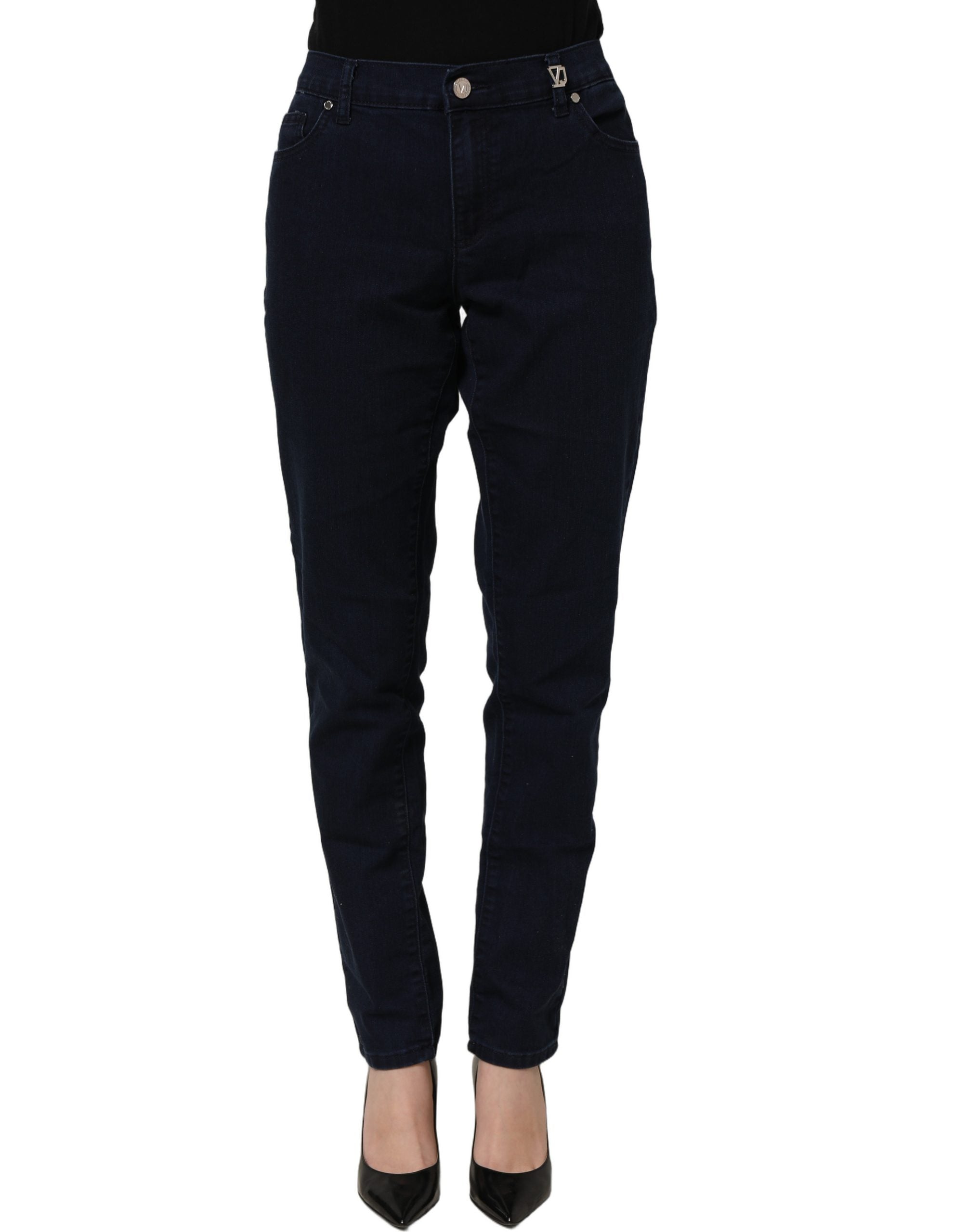 Versace Jeans Couture Blue High Waist Skinny Denim Trouser Women's Jeans (Pre-Owned)