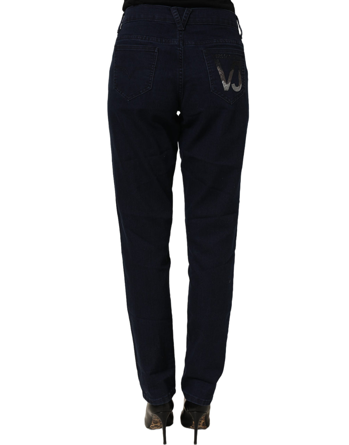 Versace Jeans Couture Blue High Waist Skinny Denim Trouser Women's Jeans (Pre-Owned)