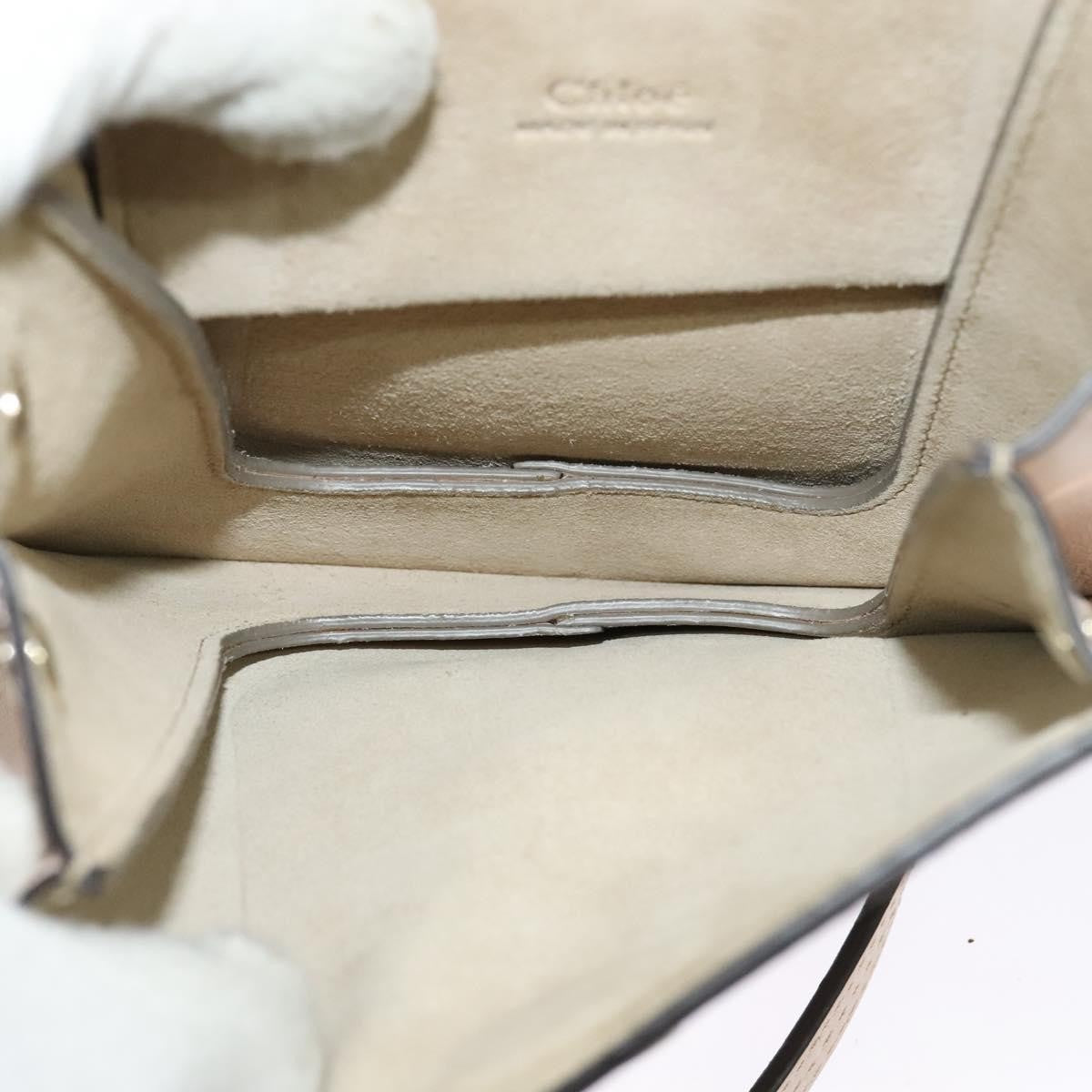 Chloe Faye Leather And Suede Beige Leather Shoulder Bag Bag (Pre-Owned)
