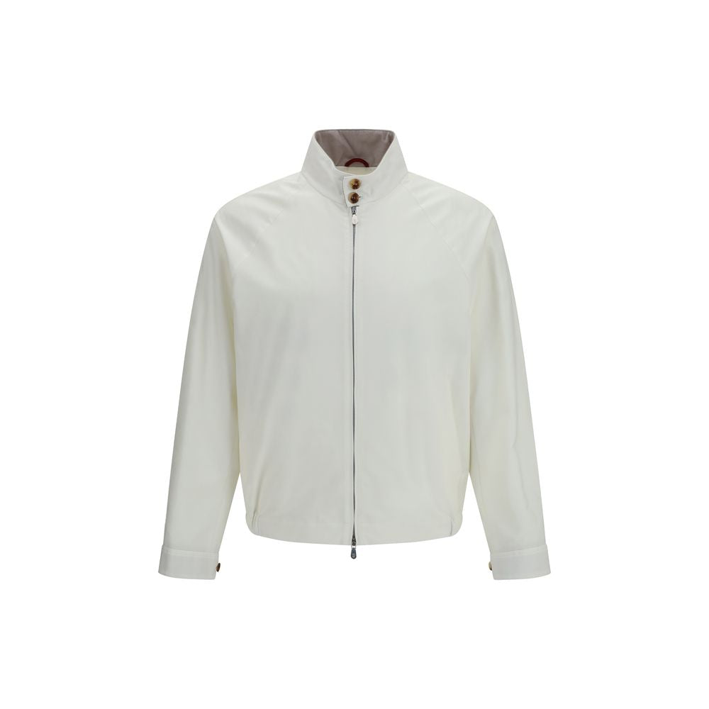 Brunello Cucinelli White Cotton Full-Length Men's Jacket