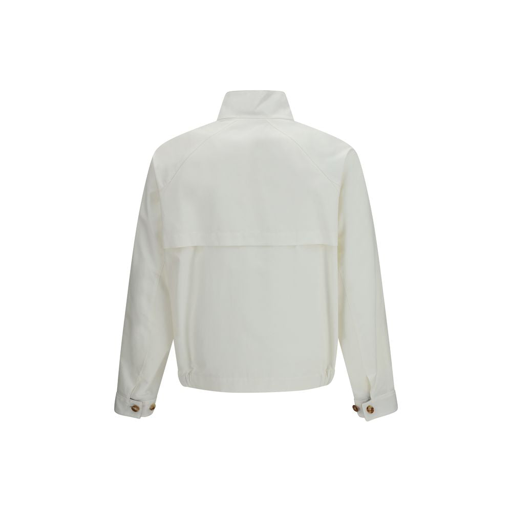 Brunello Cucinelli White Cotton Full-Length Men's Jacket