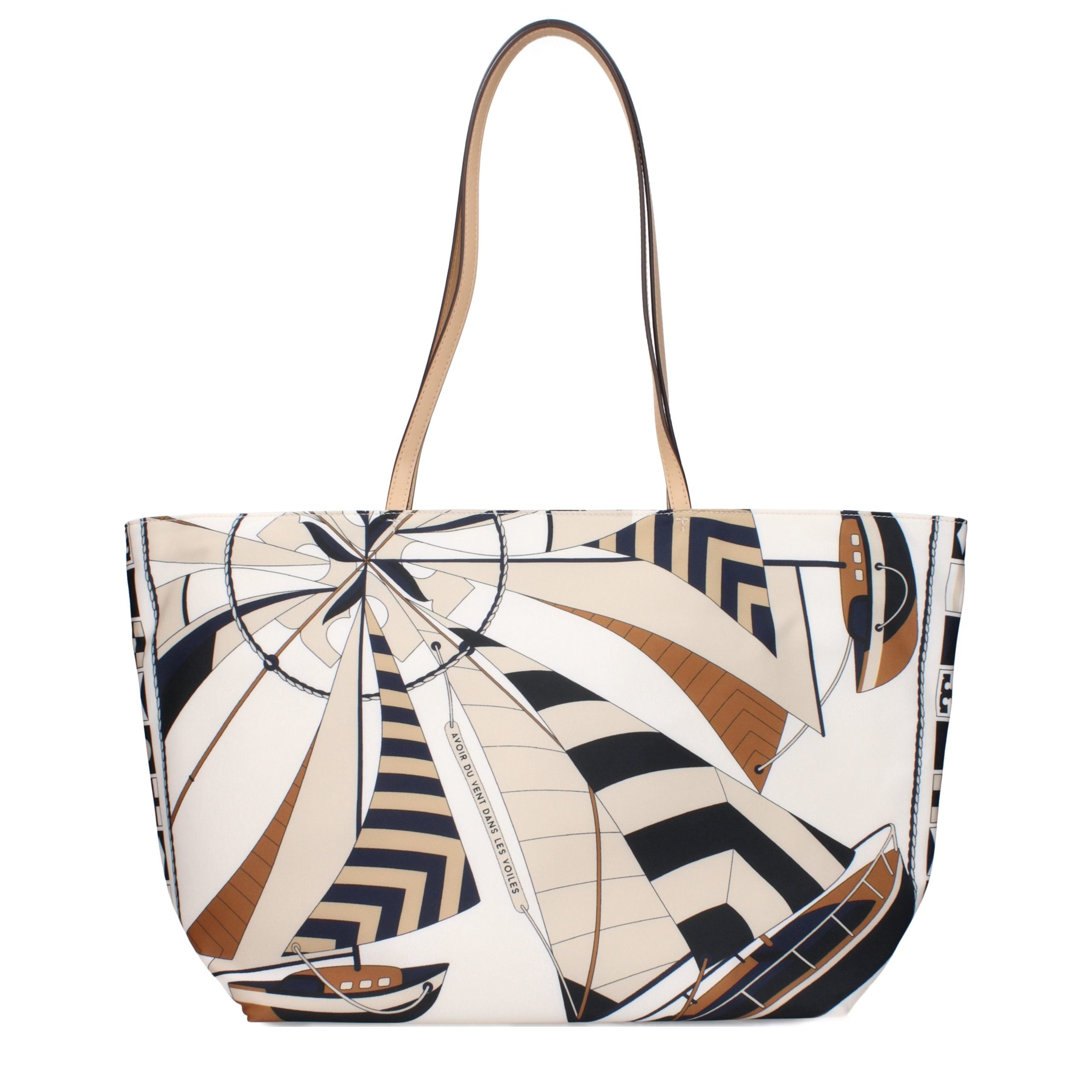 Tory Burch Beige Fabric Crossbody Women's Bag