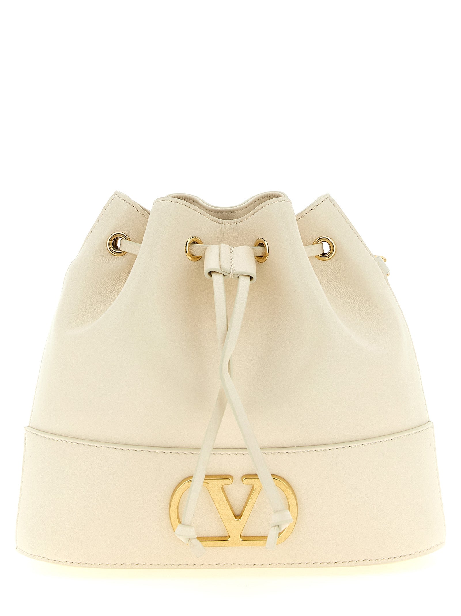 Valentino Garavani White Lamb Leather Crossbody Women's Bag