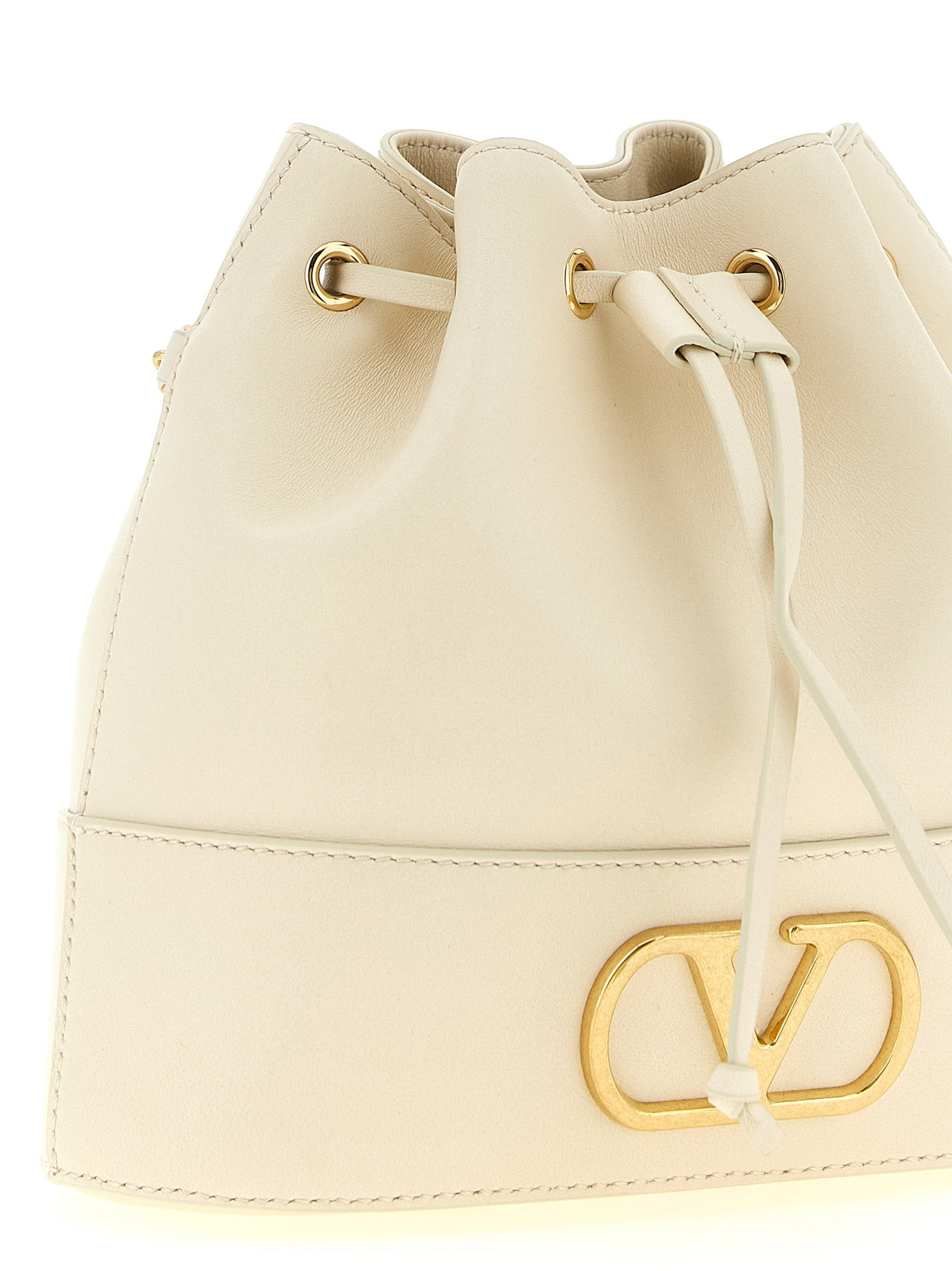 Valentino Garavani White Lamb Leather Crossbody Women's Bag