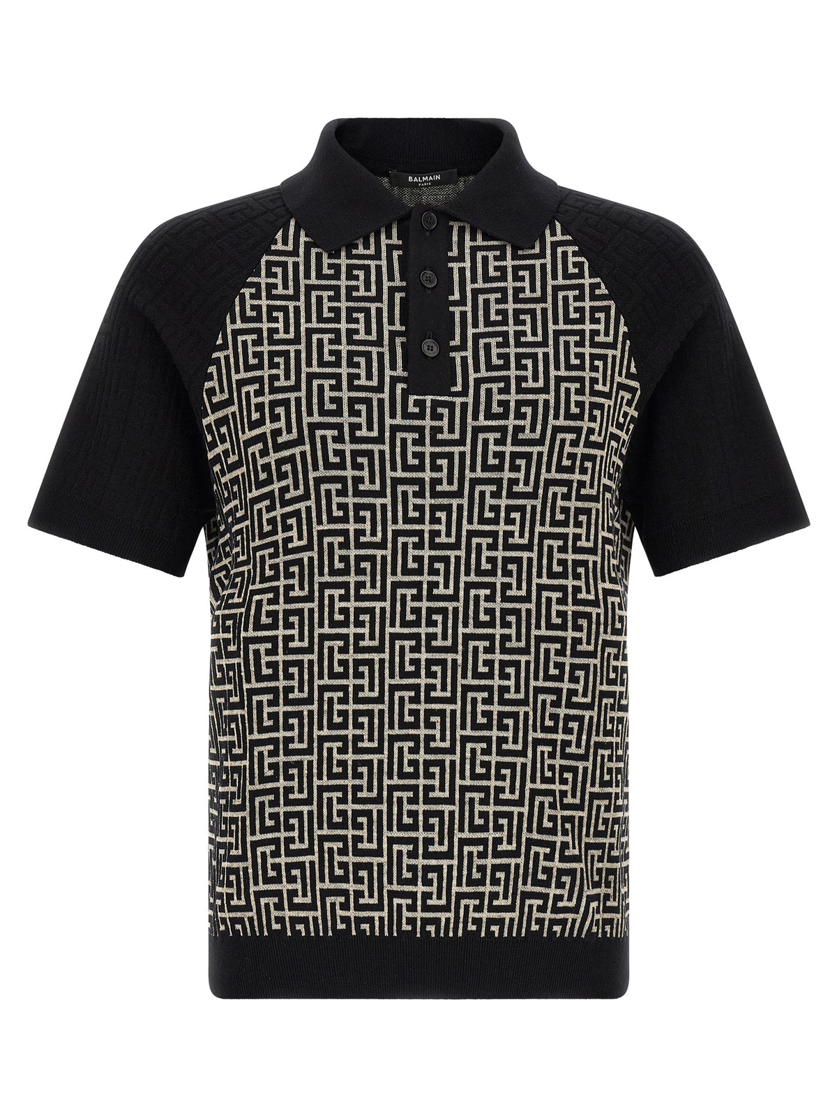 Balmain Bicolor Cotton Polo Men's Shirt