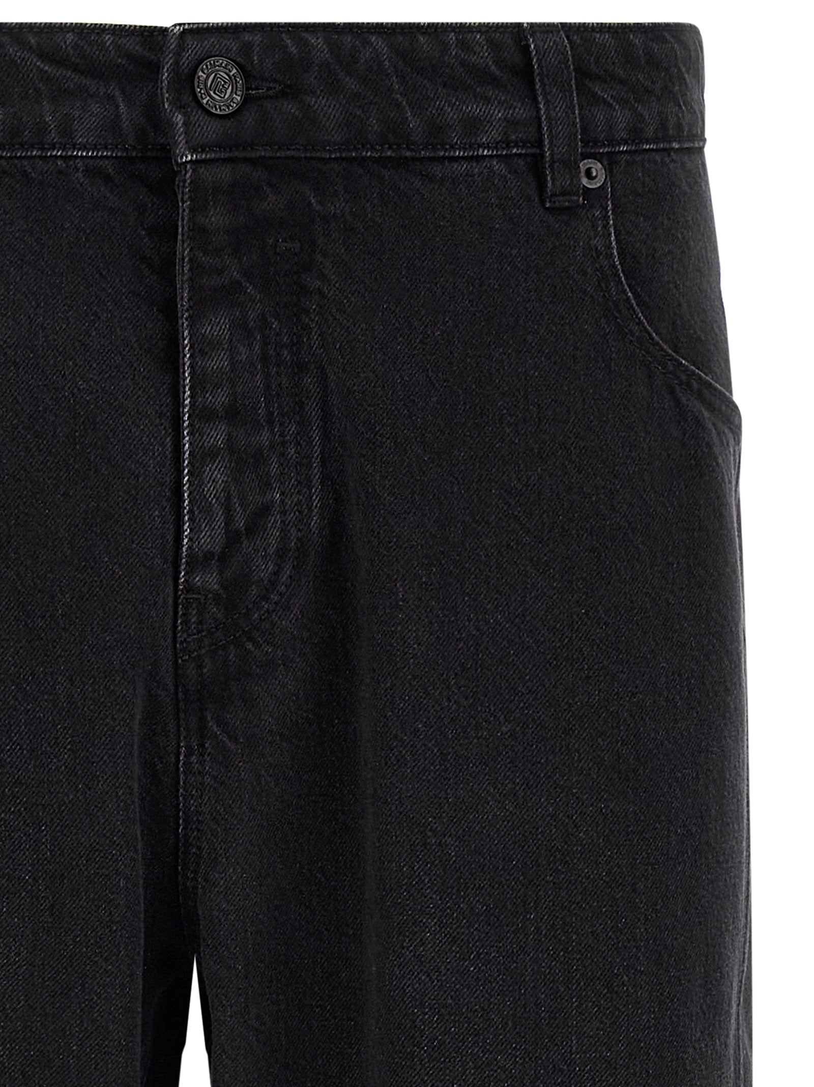 Balmain Black Cotton Straight-Leg Men's Jeans