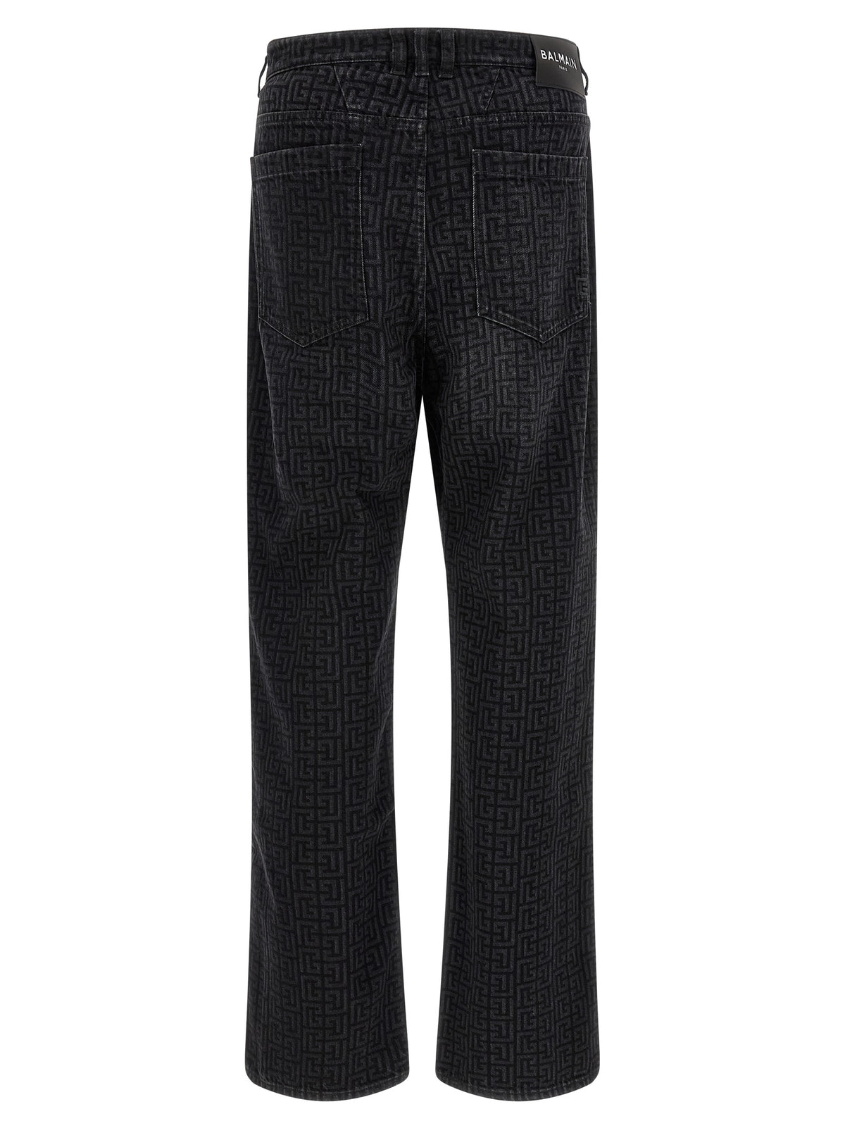 Balmain Black Cotton Straight-Leg Men's Jeans