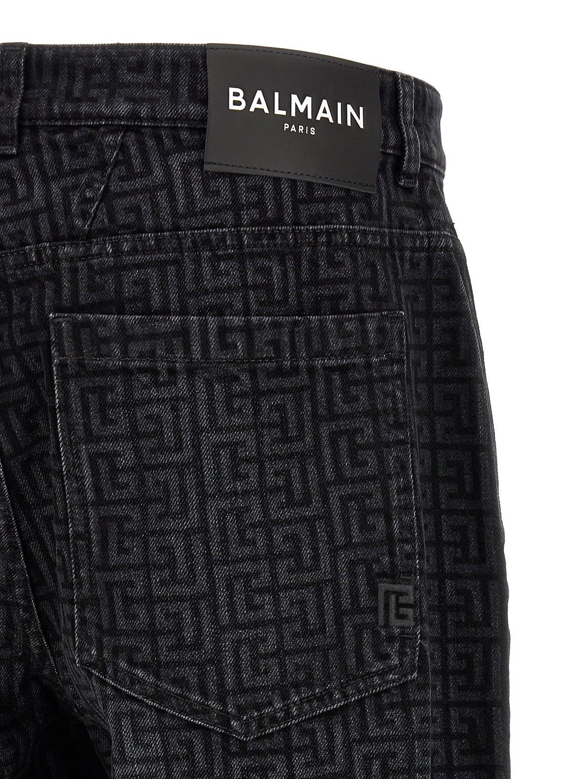 Balmain Black Cotton Straight-Leg Men's Jeans