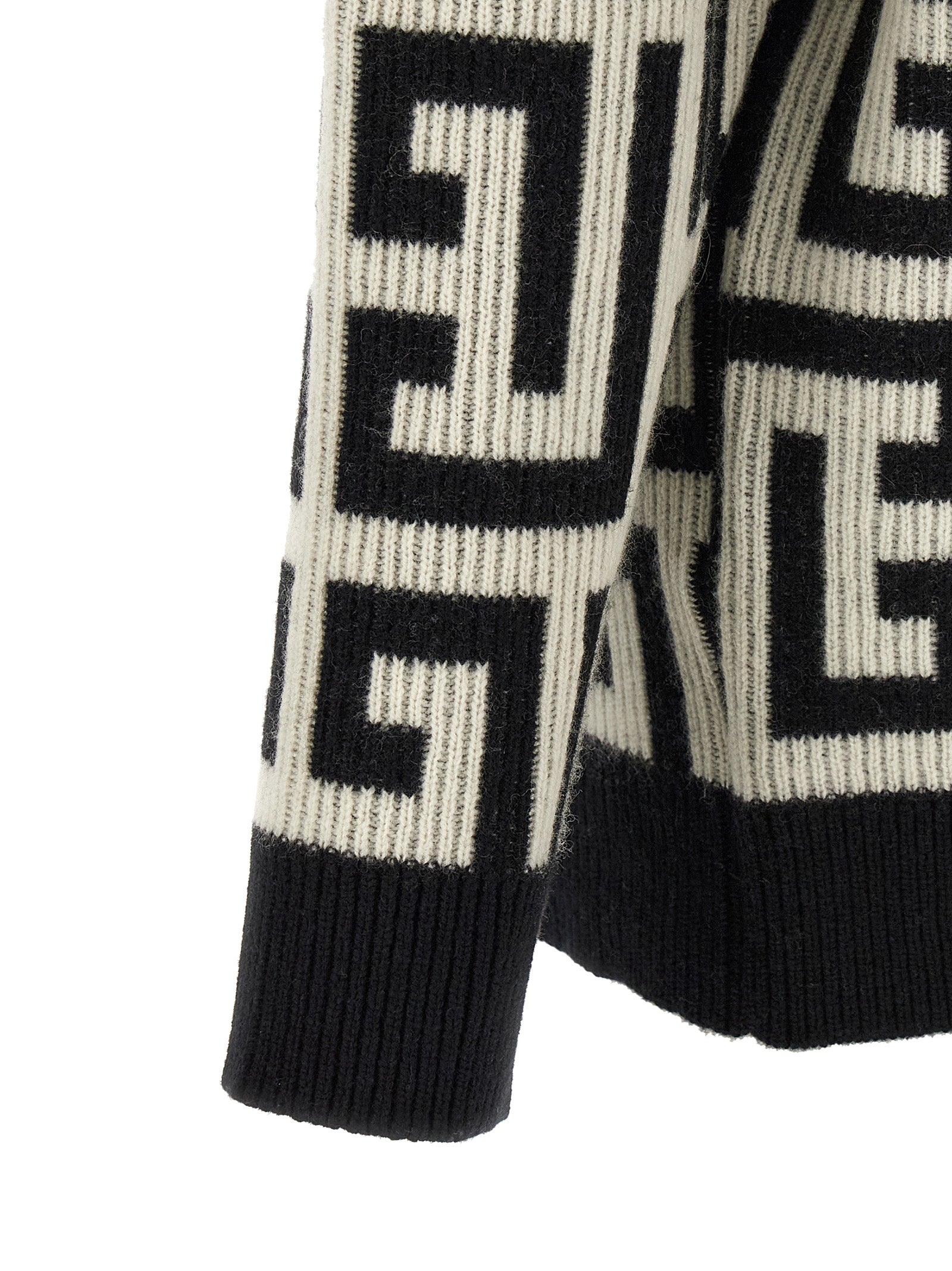Balmain Bicolor Merino Wool Men's Cardigan