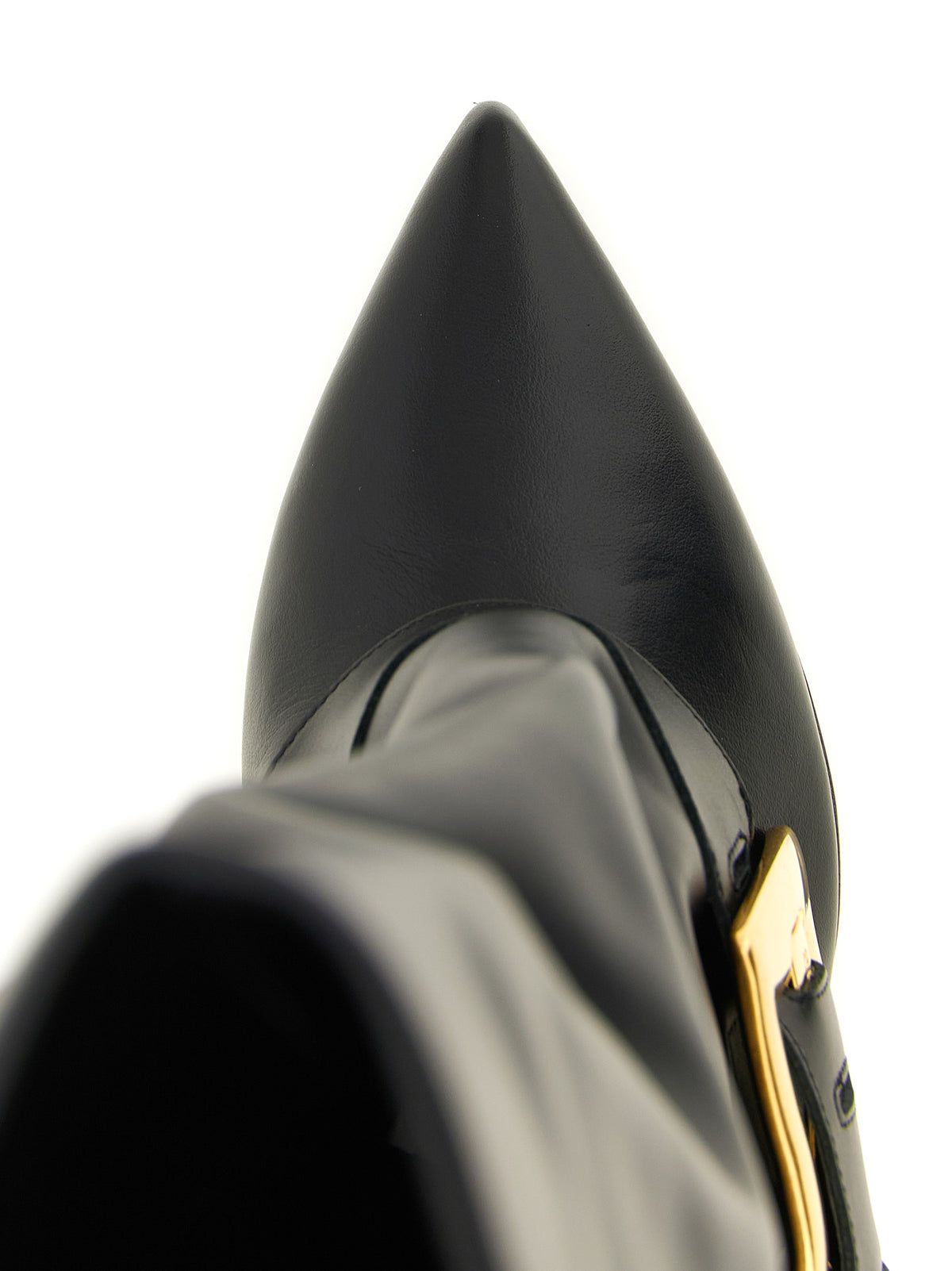 Balmain Black Calfskin Over The Women's Knee