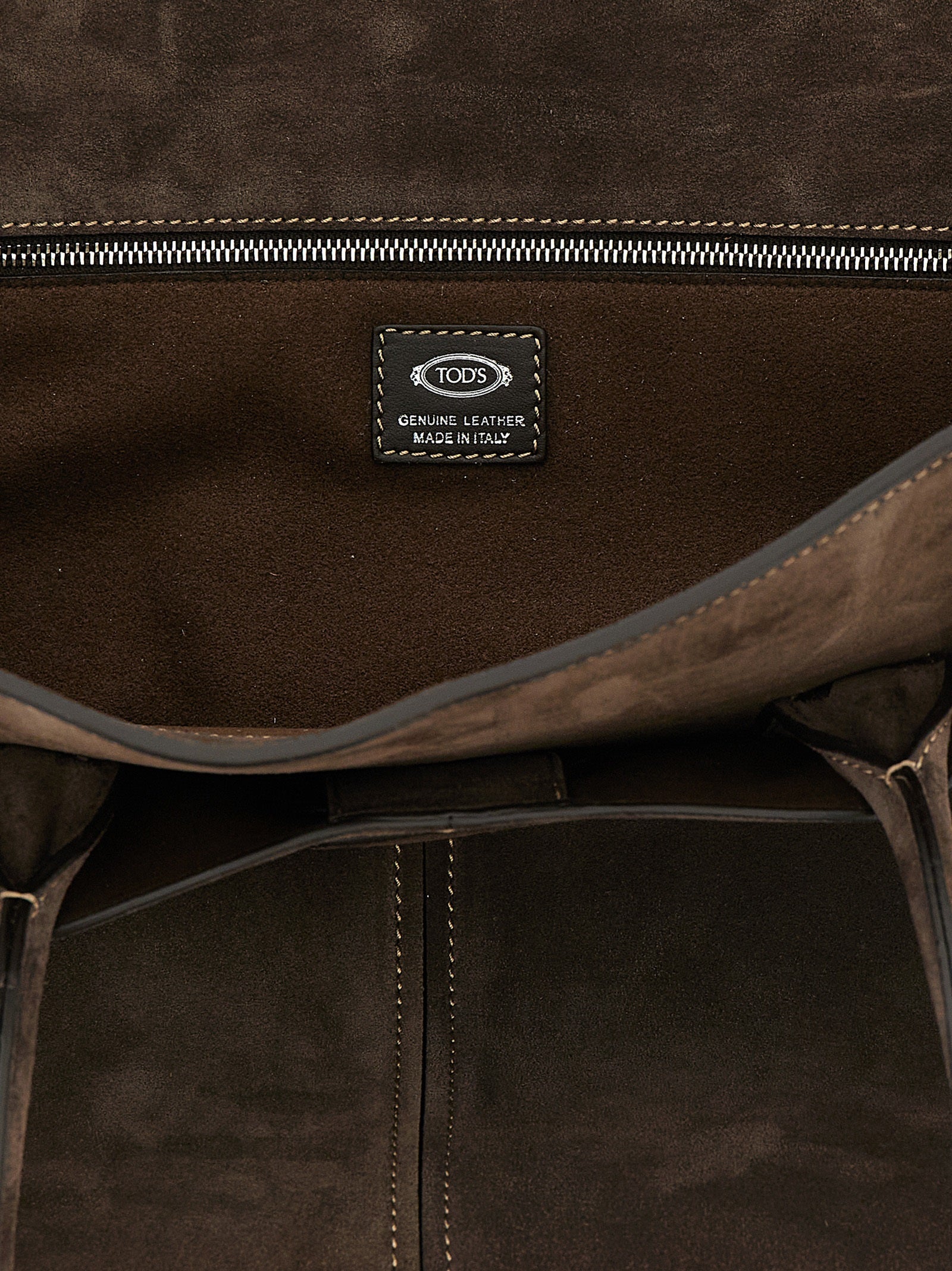 Tod's Brown Calfskin Tote Women's Bag