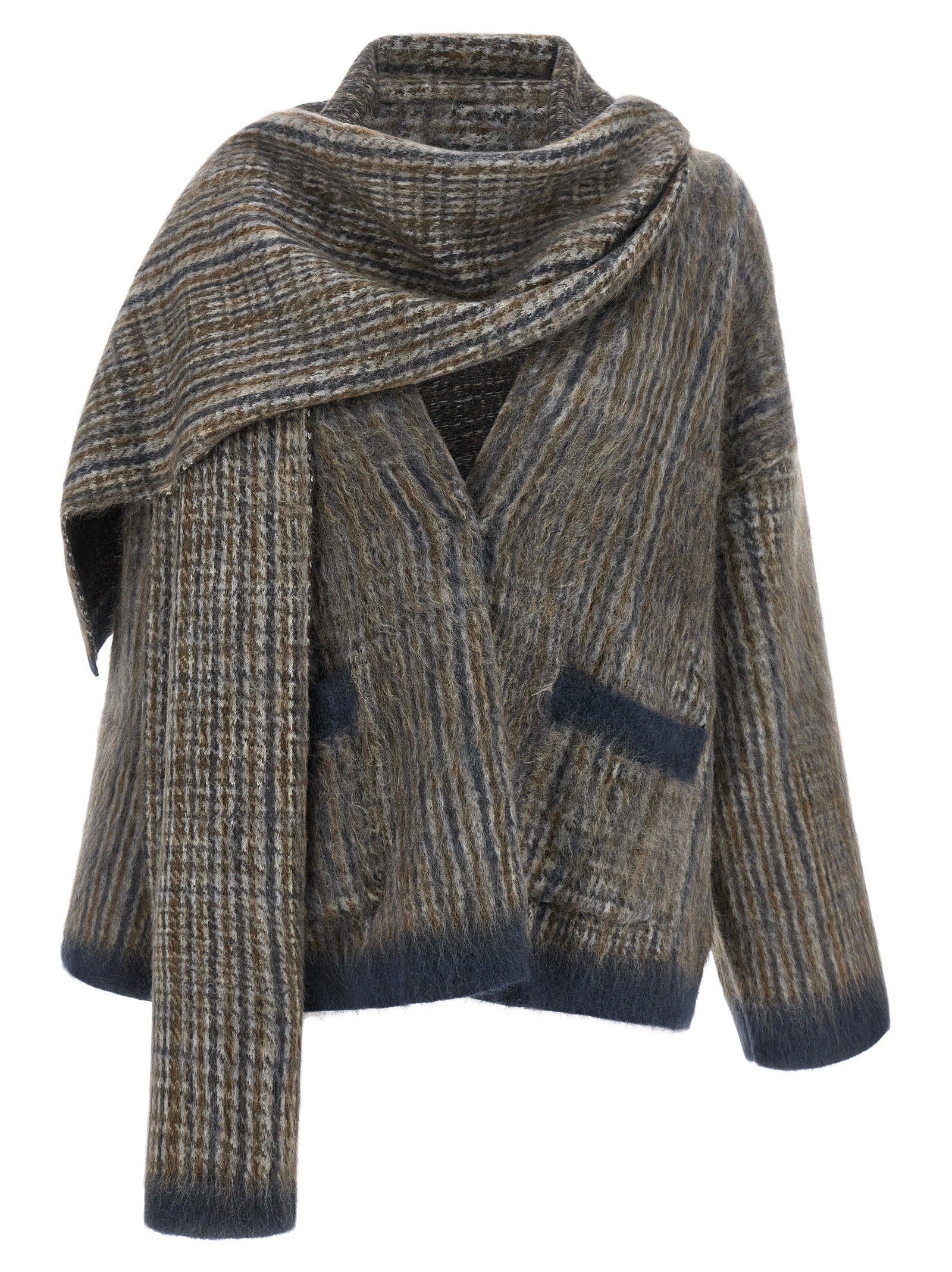 Brunello Cucinelli Gray Wool Women's Cardigan