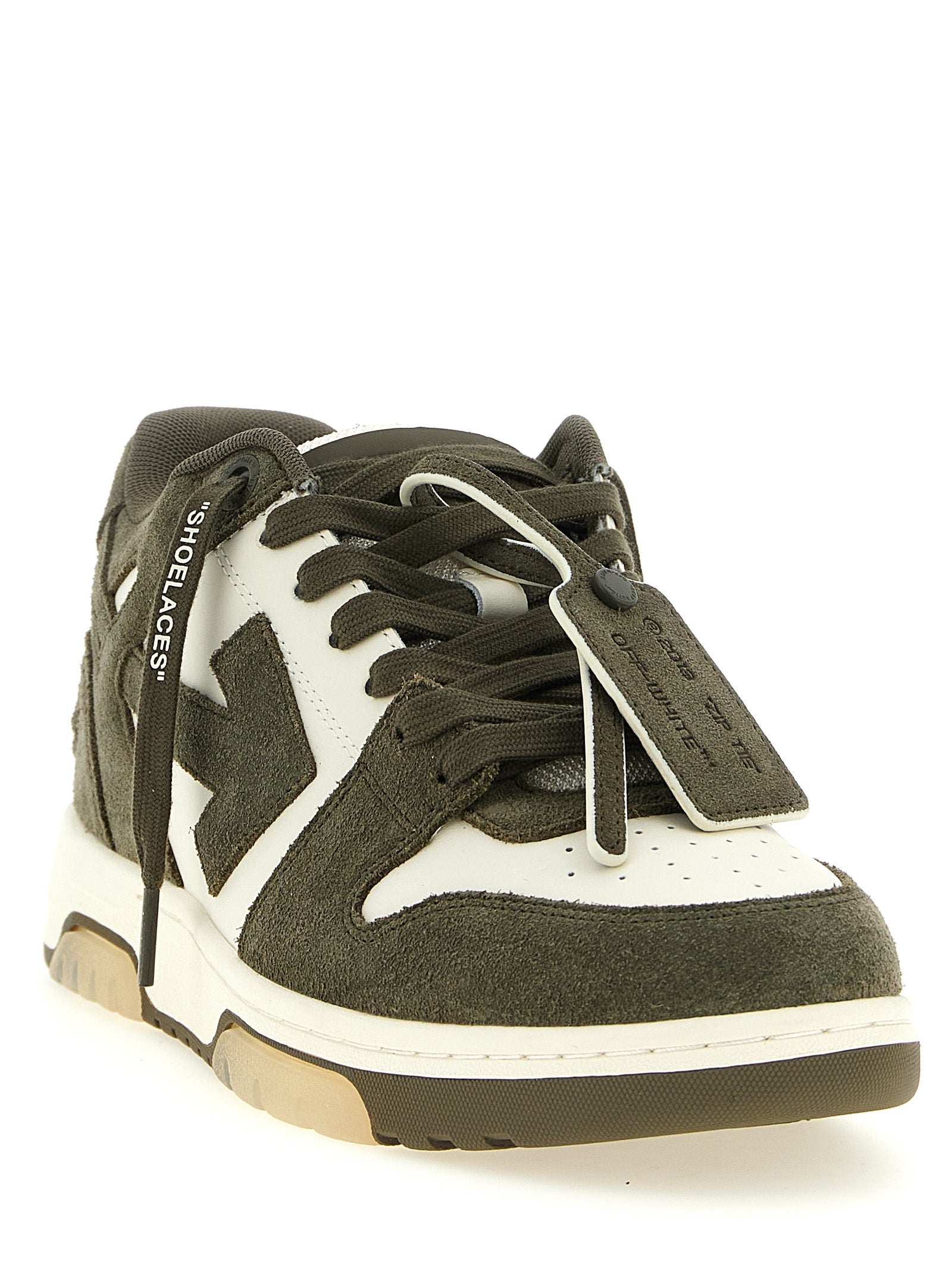 Off-White Bicolor Cowhide Athletic Men's Sneakers