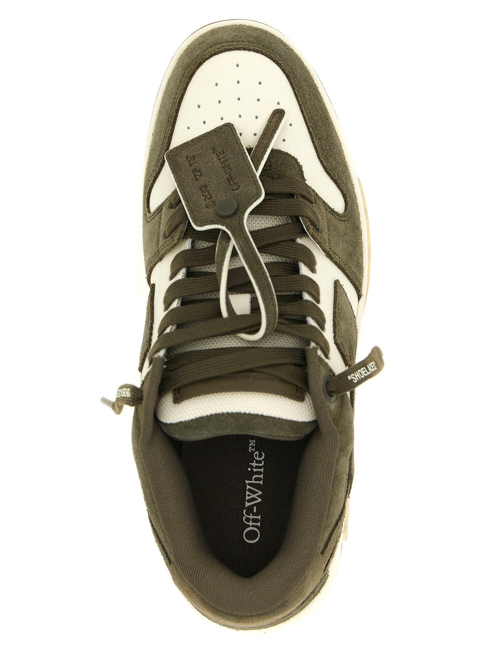 Off-White Bicolor Cowhide Athletic Men's Sneakers