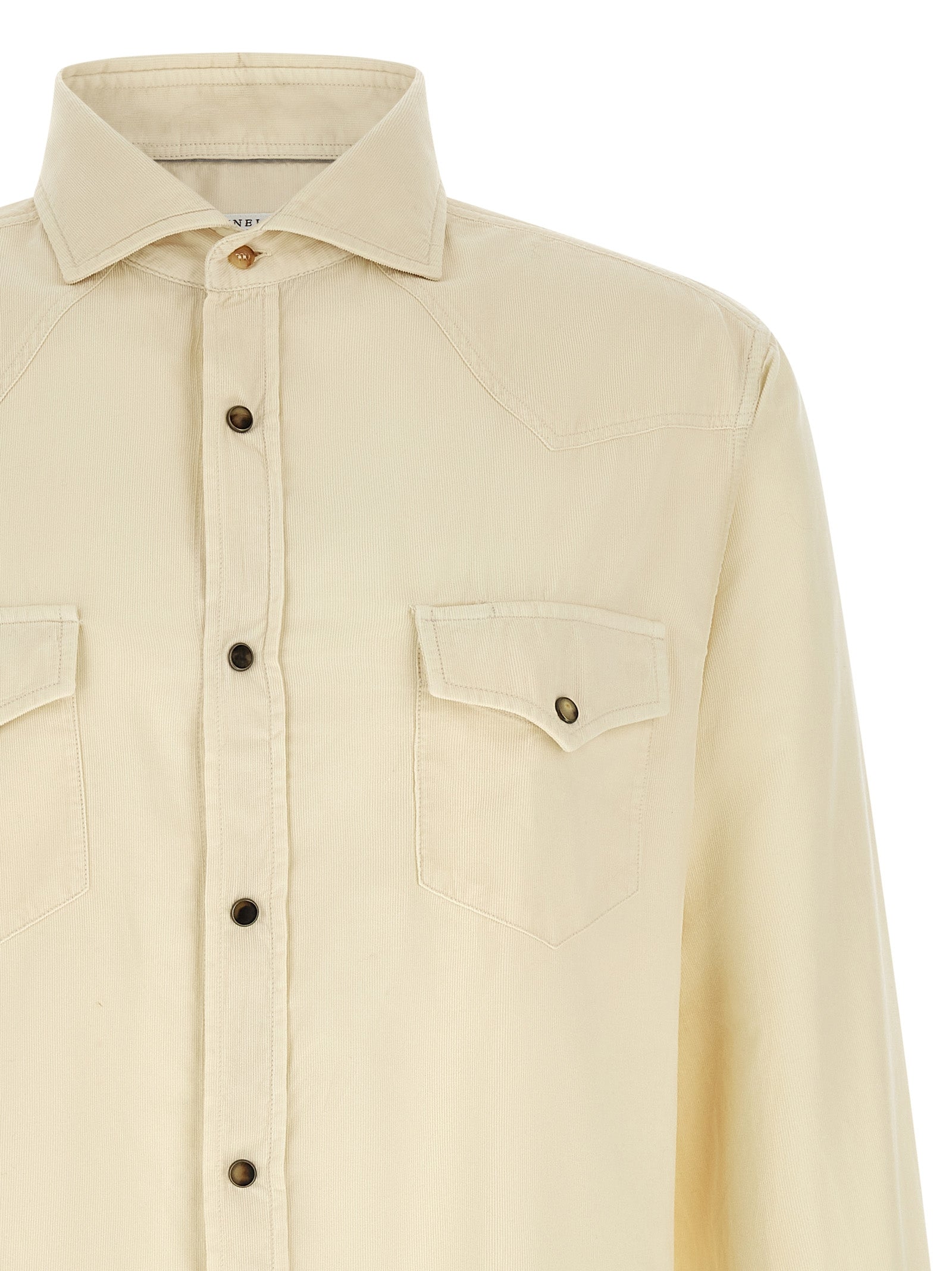Brunello Cucinelli White Cotton Men's Blouse