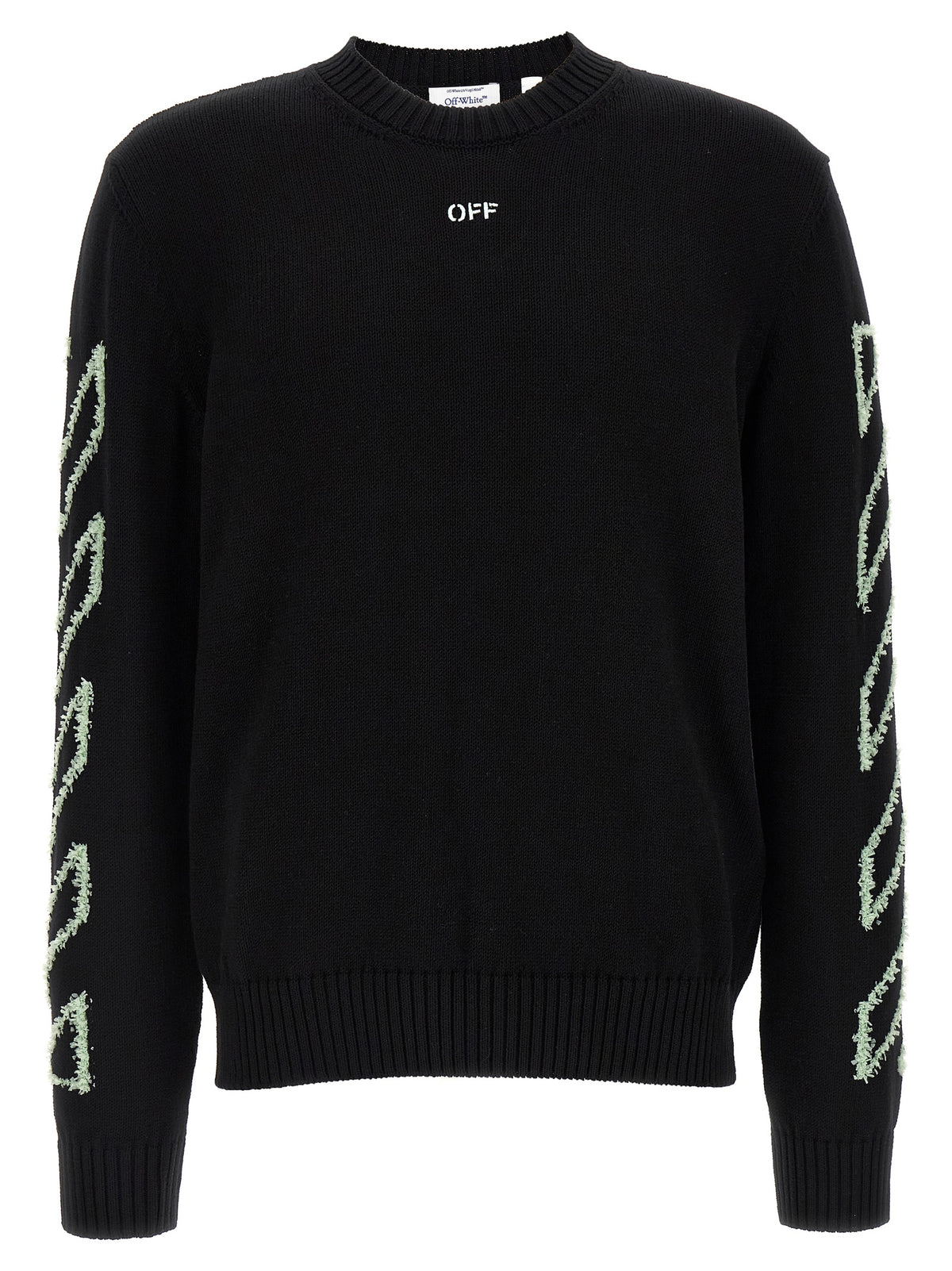 Off-White Black Cotton Men's Cardigan