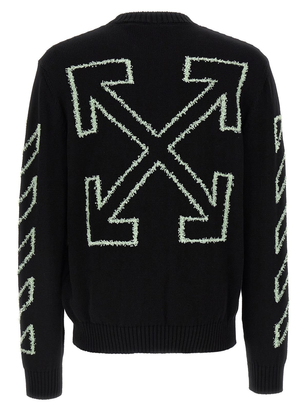 Off-White Black Cotton Men's Cardigan