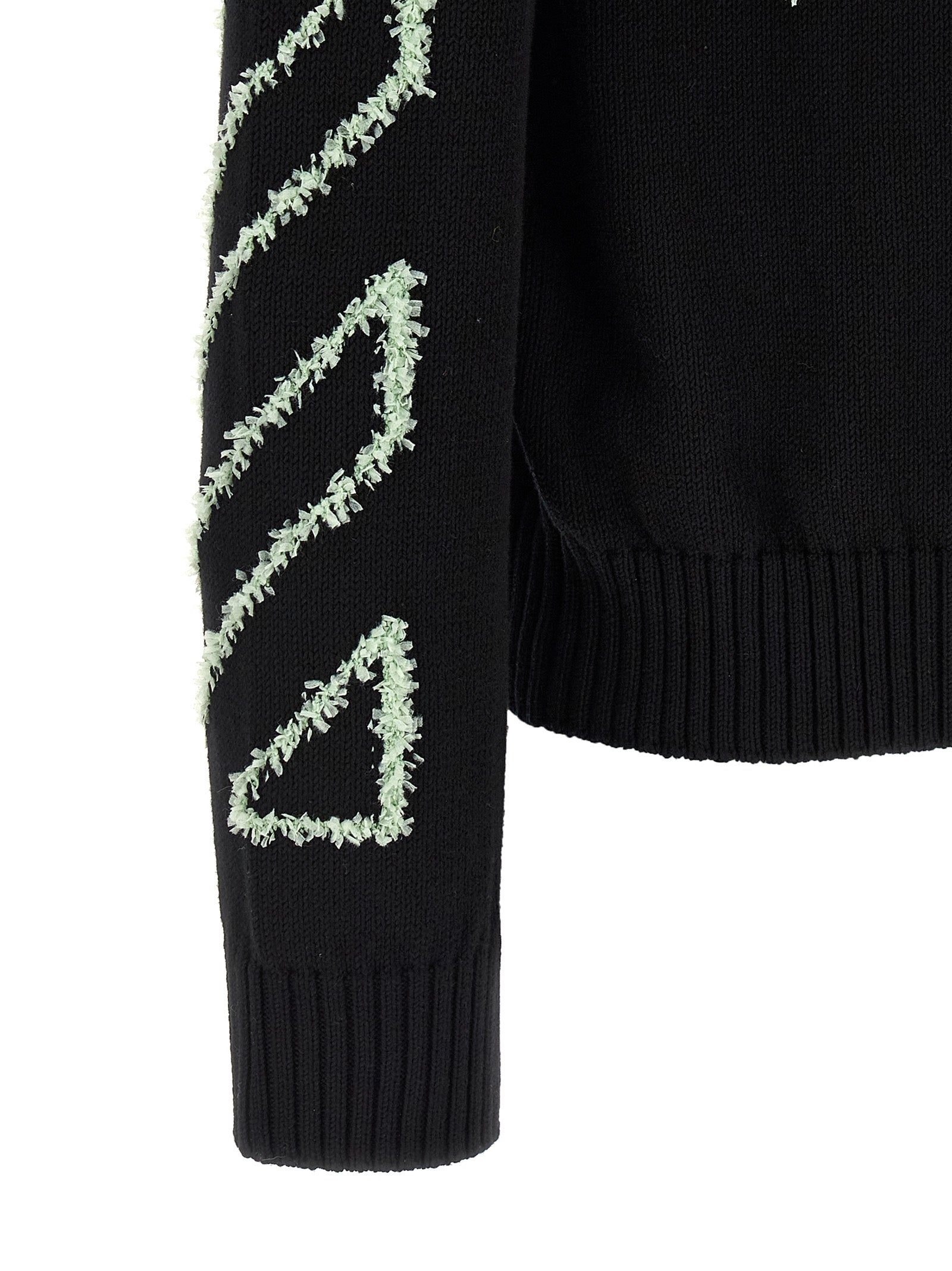 Off-White Black Cotton Men's Cardigan