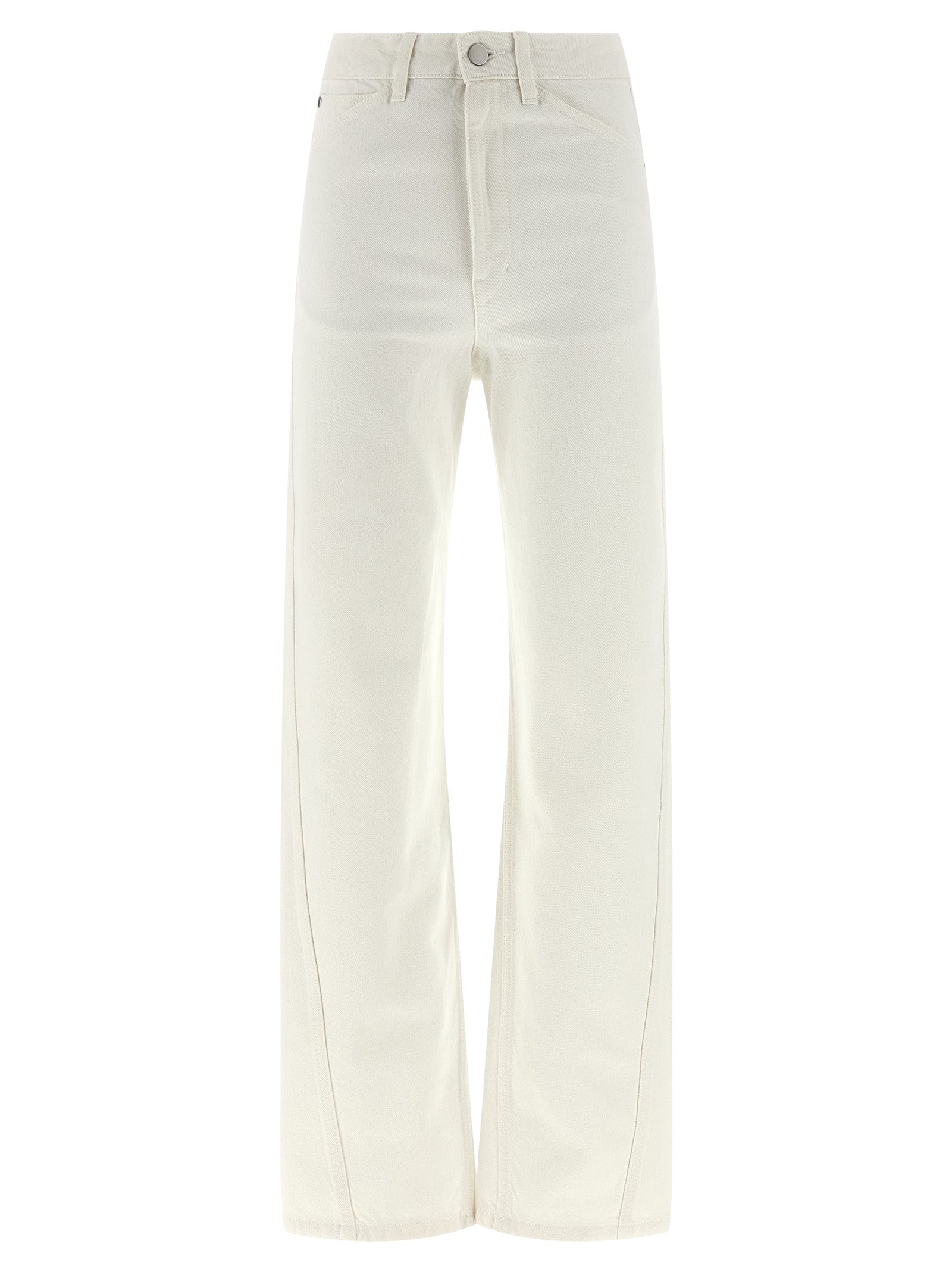 Lemaire White Cotton High-Waisted Women's Jean