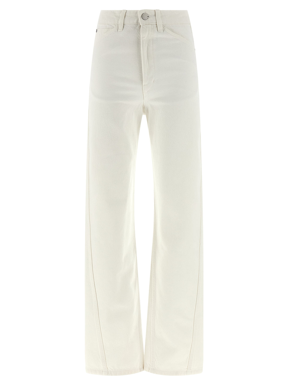 Lemaire White Cotton High-Waisted Women's Jean