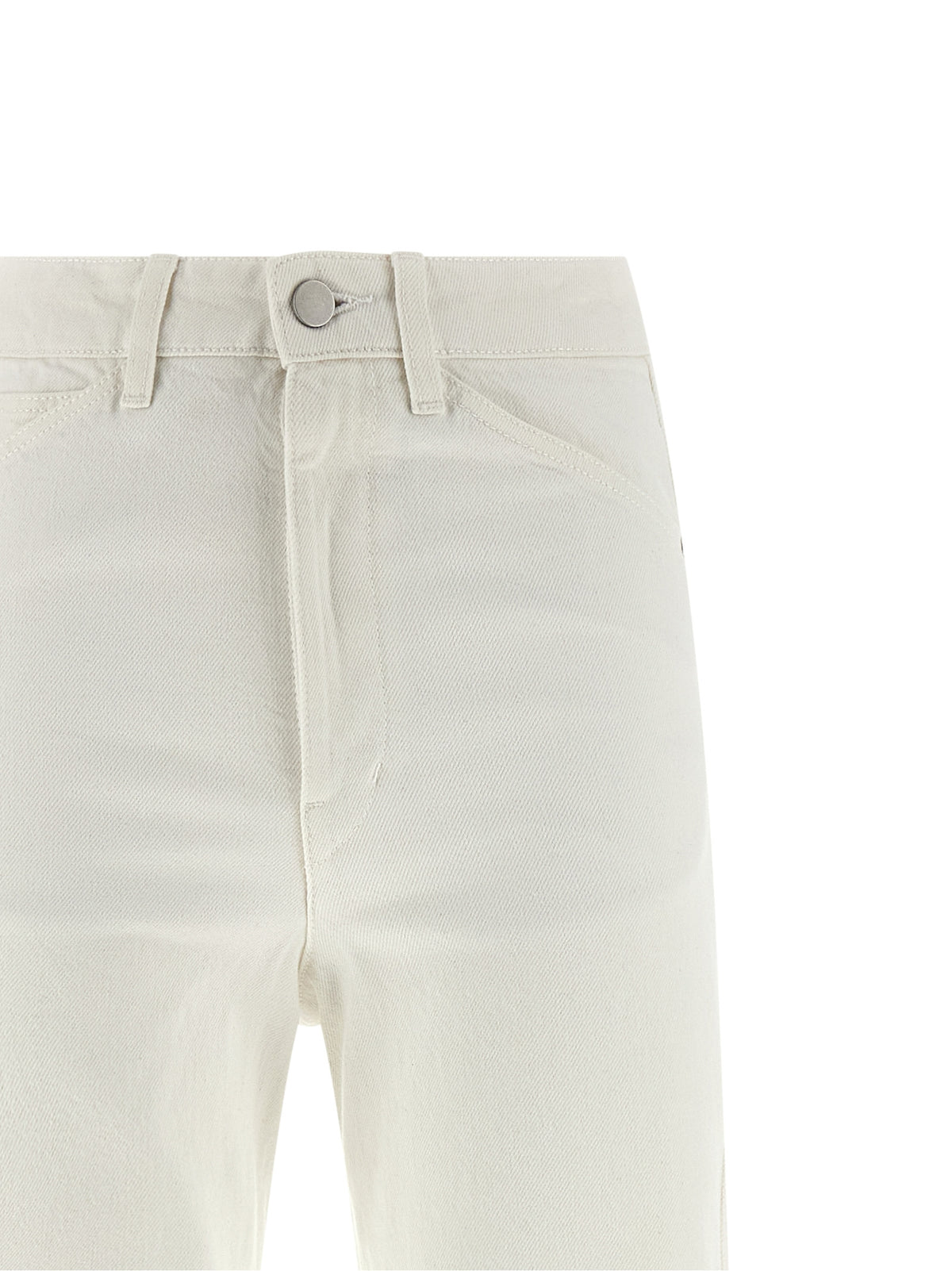 Lemaire White Cotton High-Waisted Women's Jean