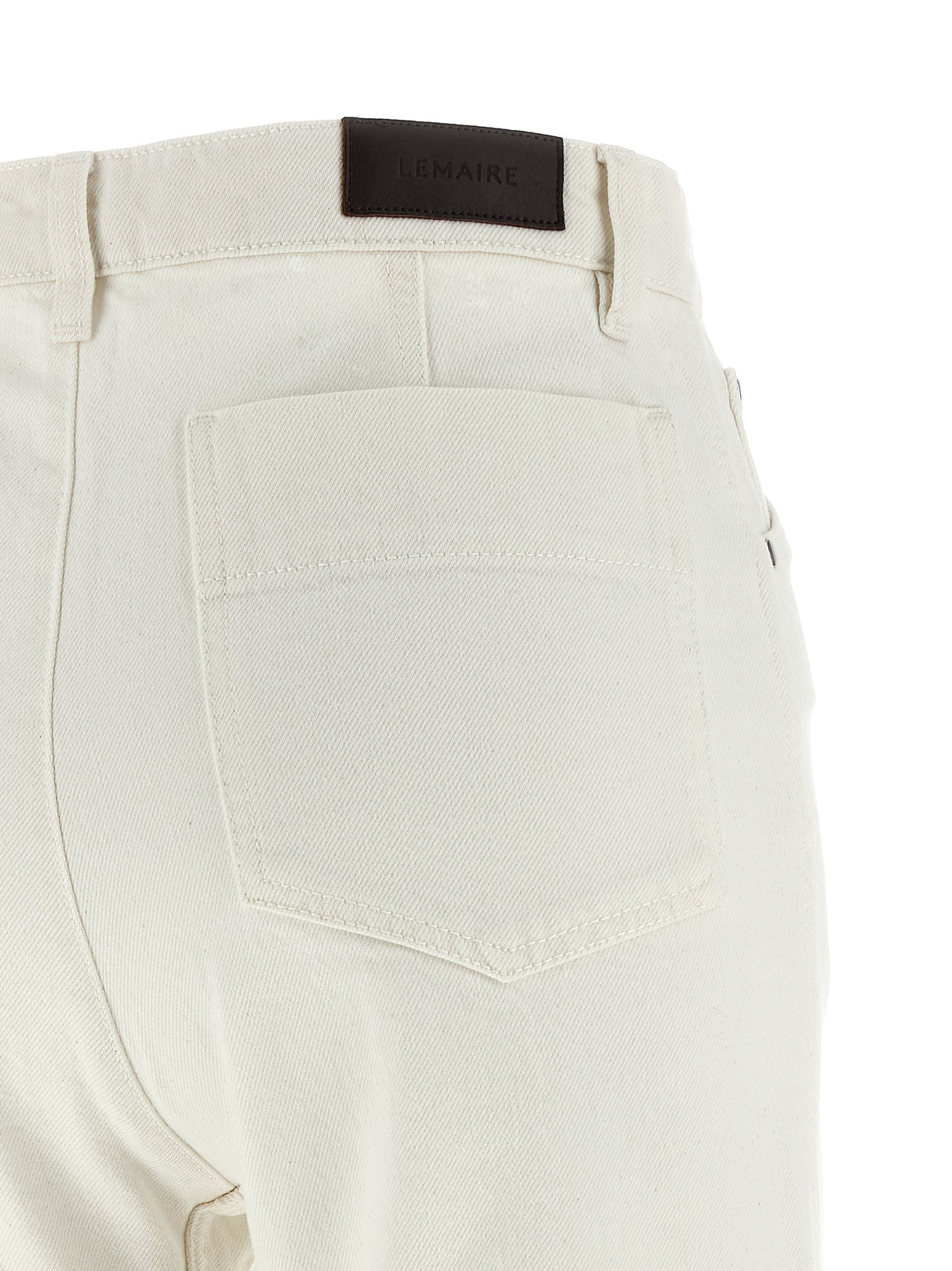 Lemaire White Cotton High-Waisted Women's Jean