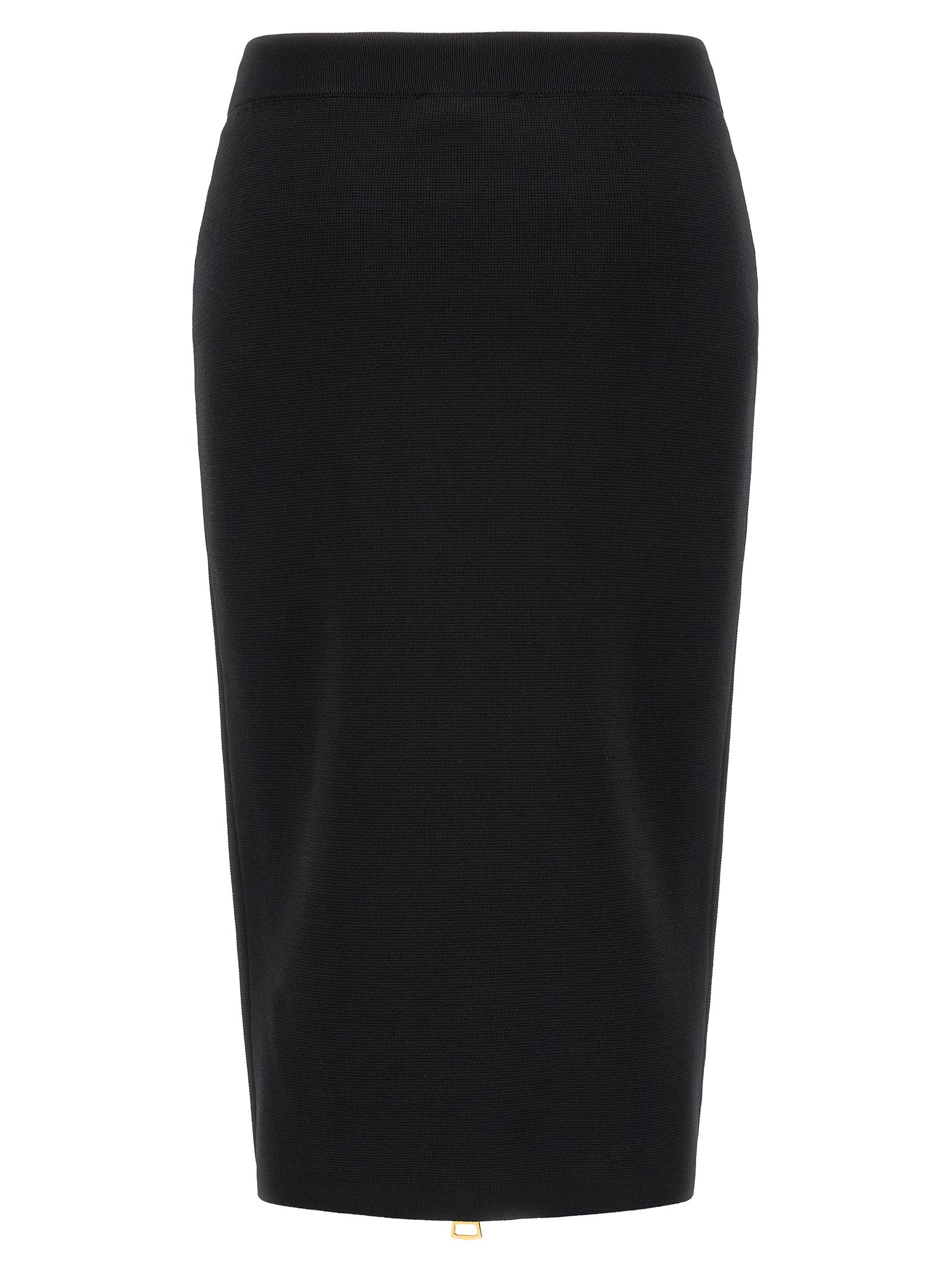 Elisabetta Franchi Black Viscose Midi Women's Skirt