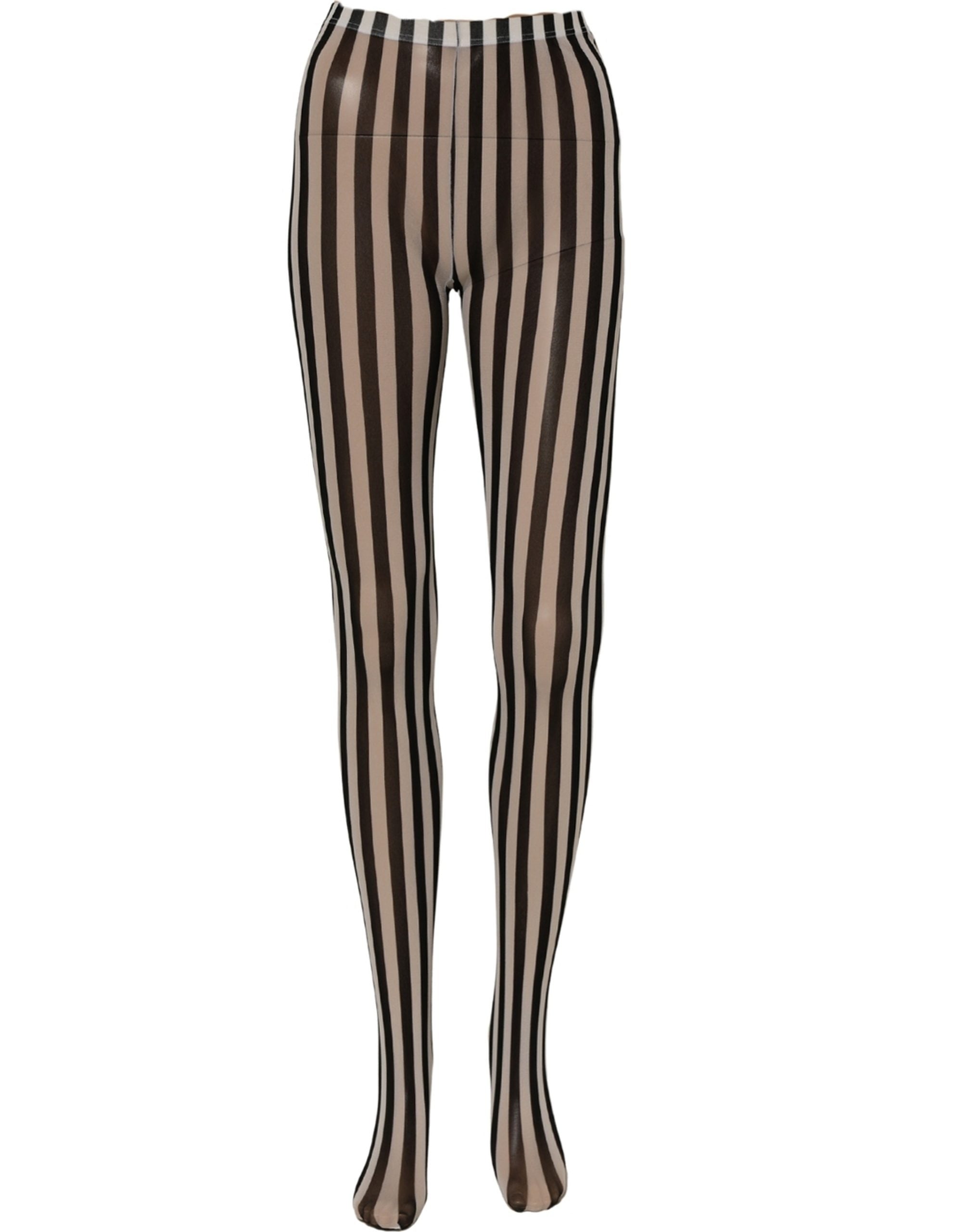 Dolce & Gabbana Black White Stripes Tights Stocking Pantyhose Women's Socks