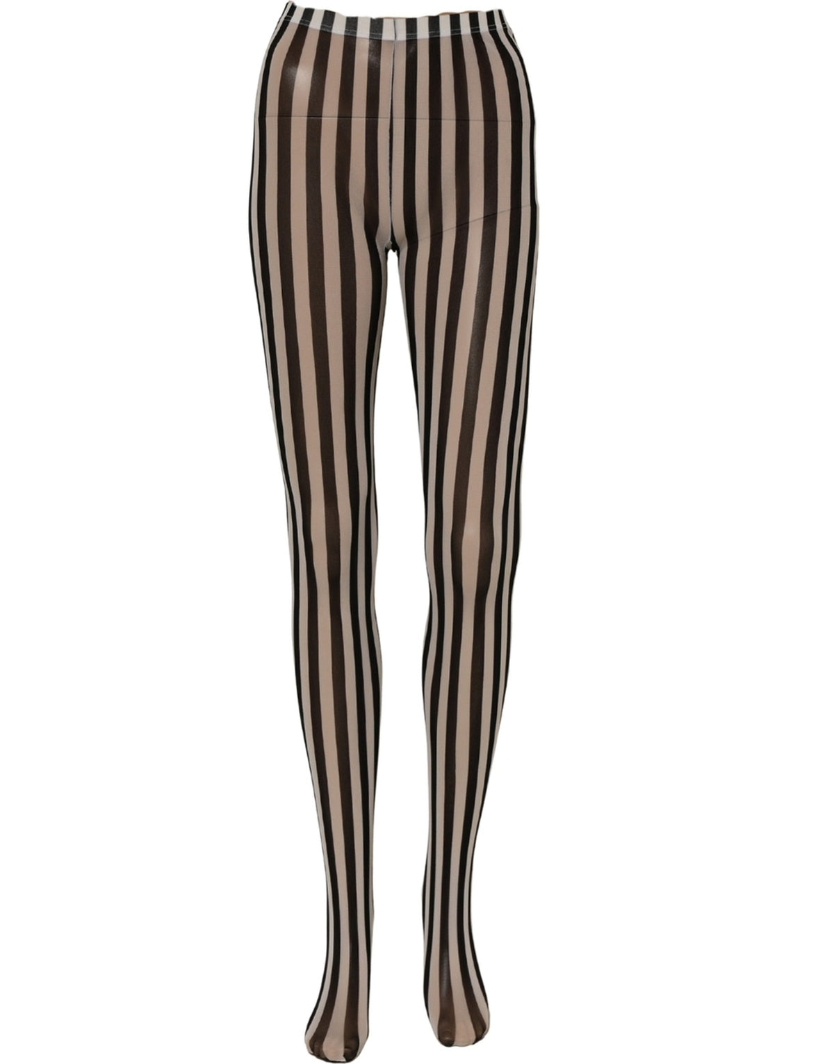 Dolce & Gabbana Black White Stripes Tights Stocking Pantyhose Women's Socks