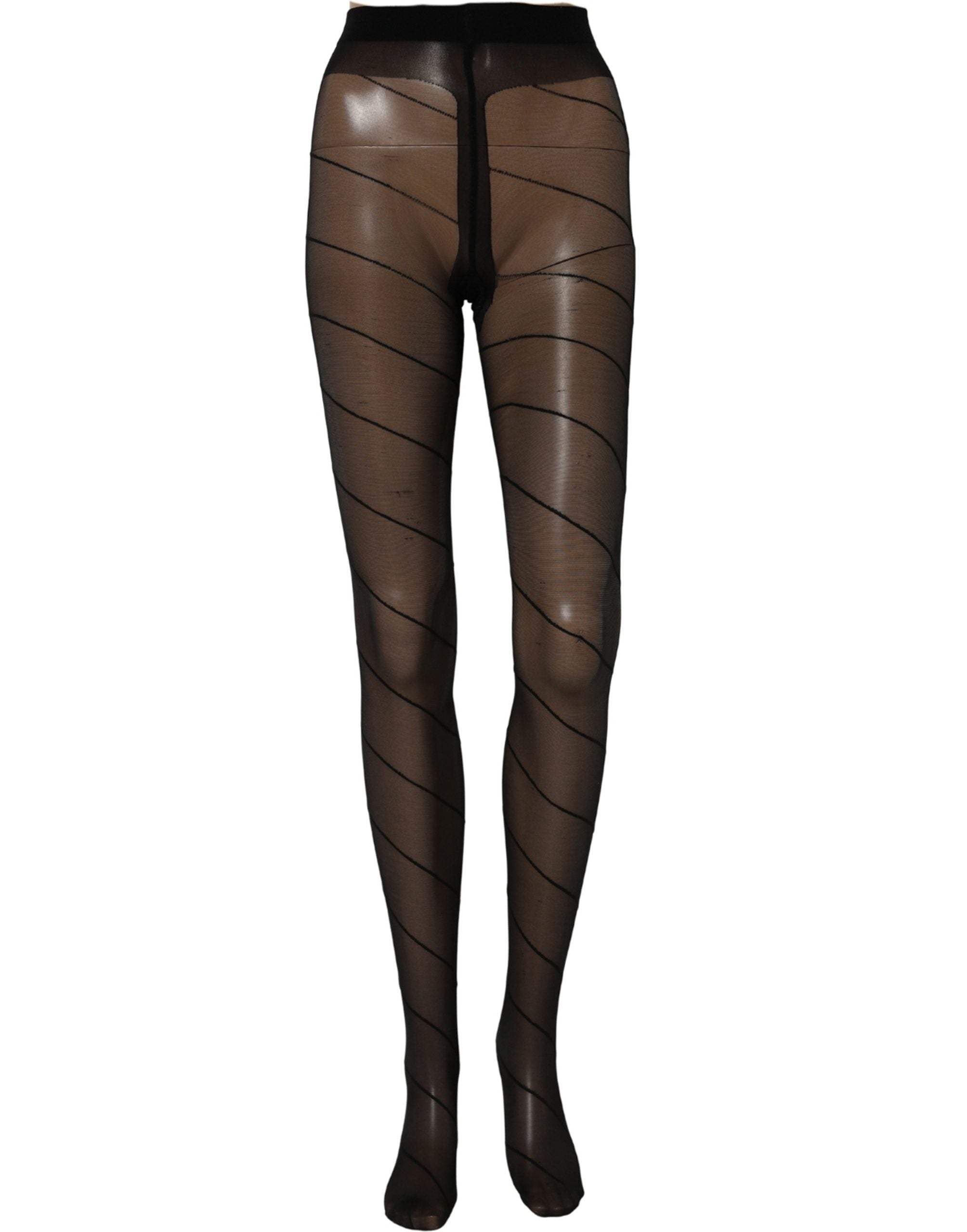 Dolce & Gabbana Black Nylon Sheer Tights Stocking Pantyhose Women's Socks (Pre-Owned)