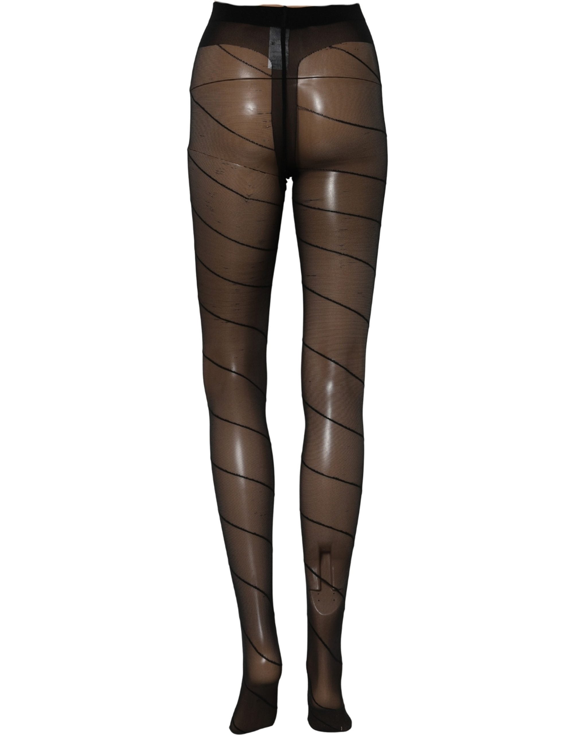 Dolce & Gabbana Black Nylon Sheer Tights Stocking Pantyhose Women's Socks (Pre-Owned)