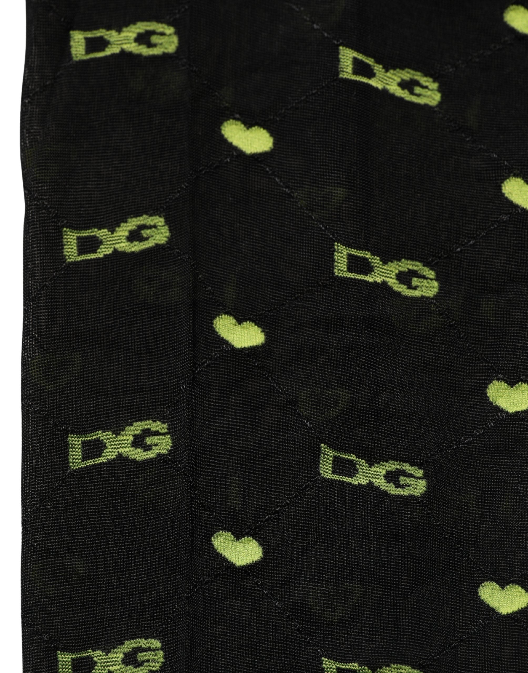 Dolce & Gabbana Black Nylon Logo Tights Stocking Pantyhose Women's Socks (Pre-Owned)