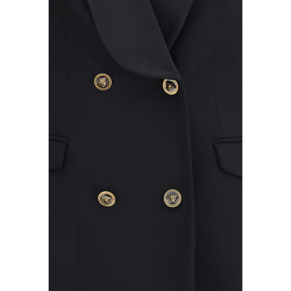 Versace Black Wool Oves Aries Women's Blazer