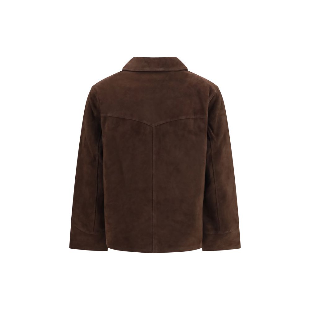 Tory Burch Brown Goatskin Leather Women's Jacket