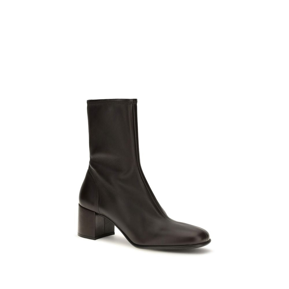 Prada Brown Lamb Ovis Aries Ankle Women's Boots